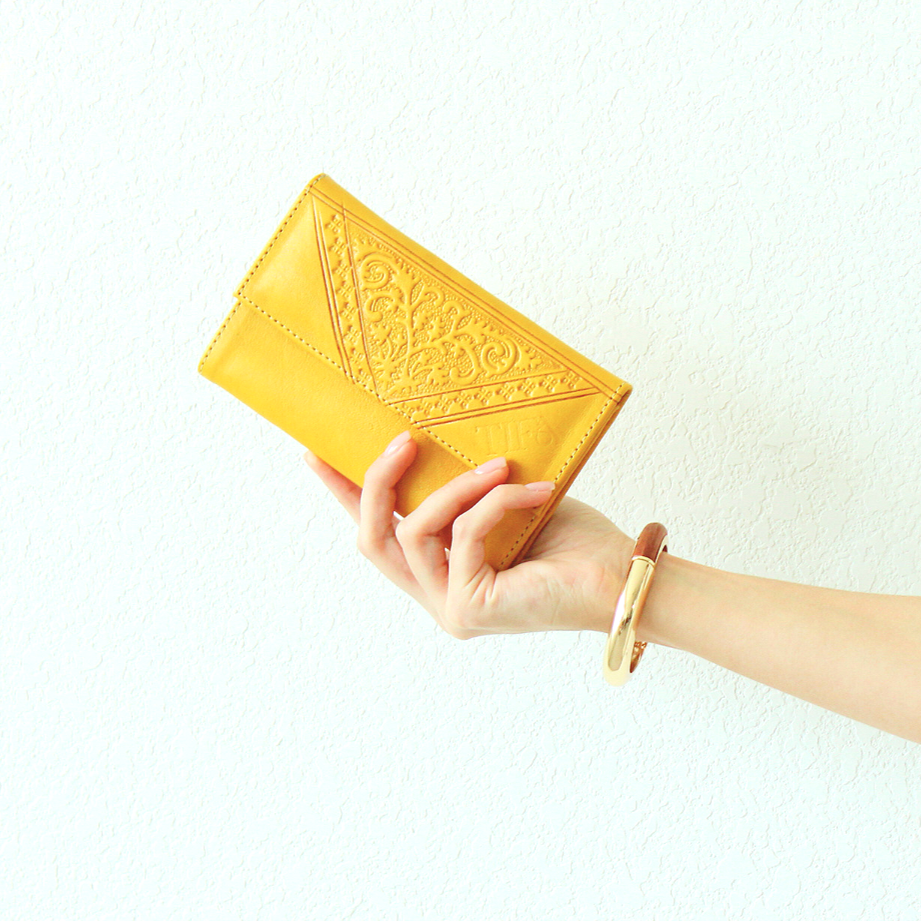 Zayane – Golden Mustard Leather Wallet