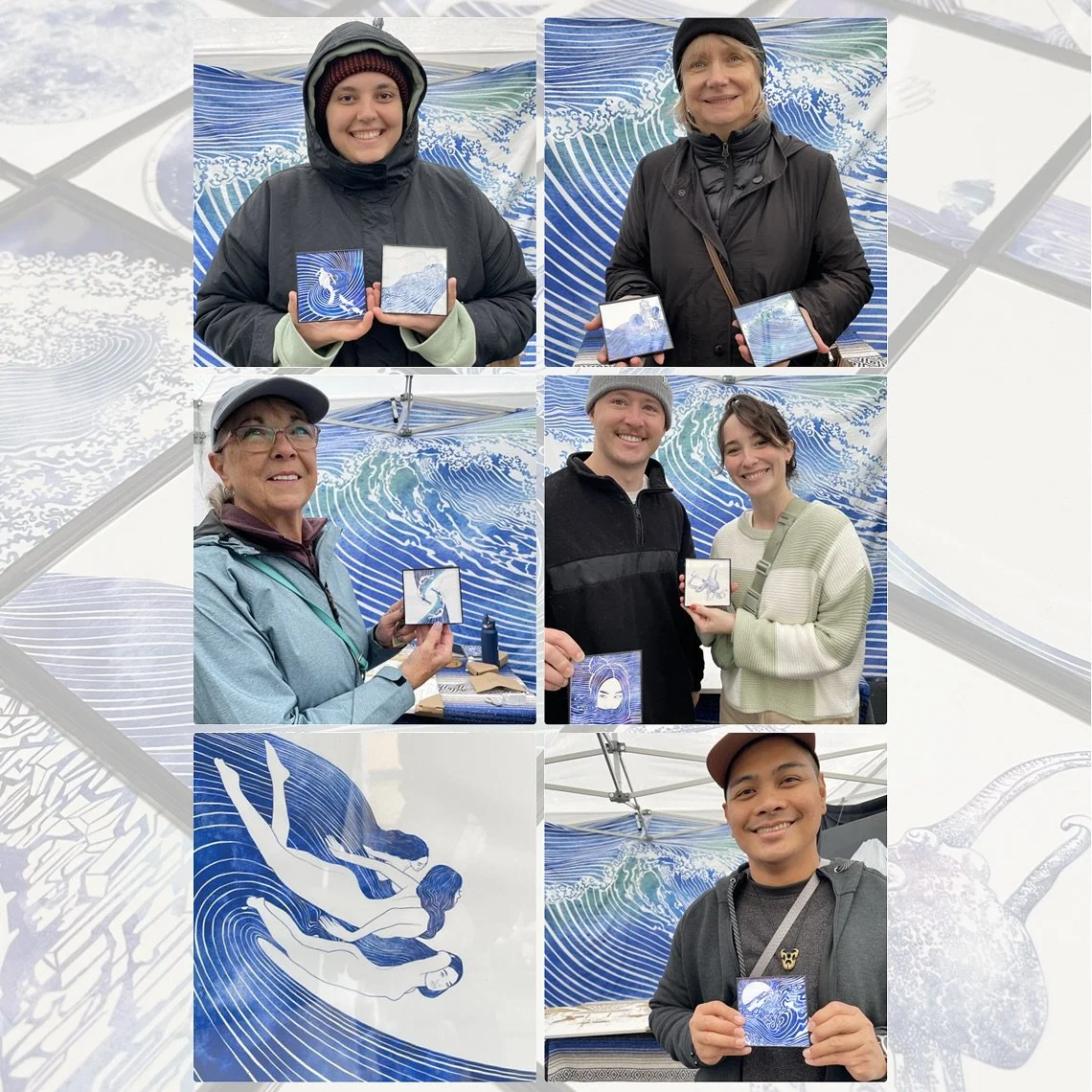 New owners of my art prints sold at  @astoriasundaymarket  yesterday &mdash; This was the last market of the season, thank you for supporting me and other local artists!
:
:
: : : :
#art #artistsoninstagram #illustration #pdxart #pdx #watercolor #myt