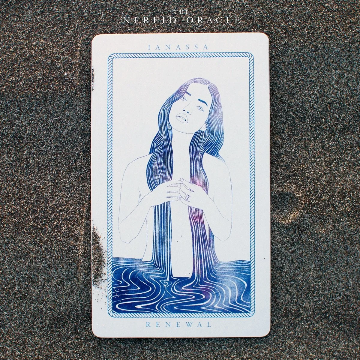 Ianassa &bull; Renewal &bull;&nbsp;A card from the Nereid Oracle deck. Now available ( Link in bio ) 
&ldquo;Ever turning is the wheel.&rdquo;
:
:
#Ianassa #artistsoninstagram #thenereidoracle #nereid #wave #water #nymph #illustration #watercolor #la