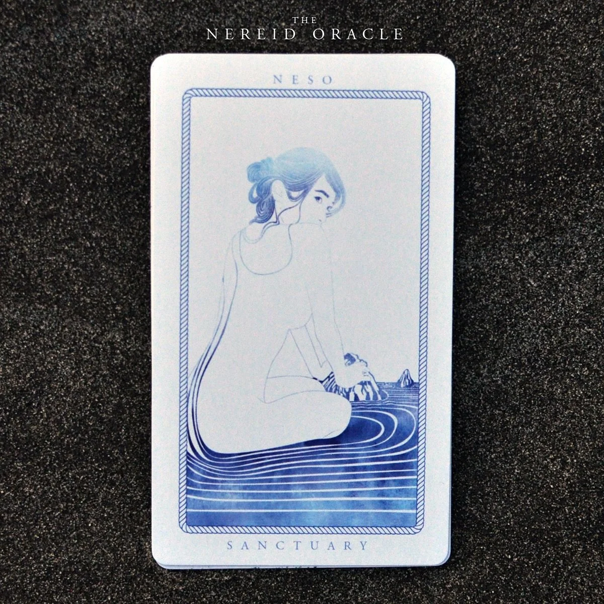 Neso &bull;&nbsp;Sanctuary &bull;&nbsp;&nbsp;A card from the Nereid Oracle deck. Now available ( Link in bio )
&ldquo;Clasp my hand and I shall guide you to the hallowed isle.&rdquo;
:
:
#oracledeck #nereid #illustration #neso