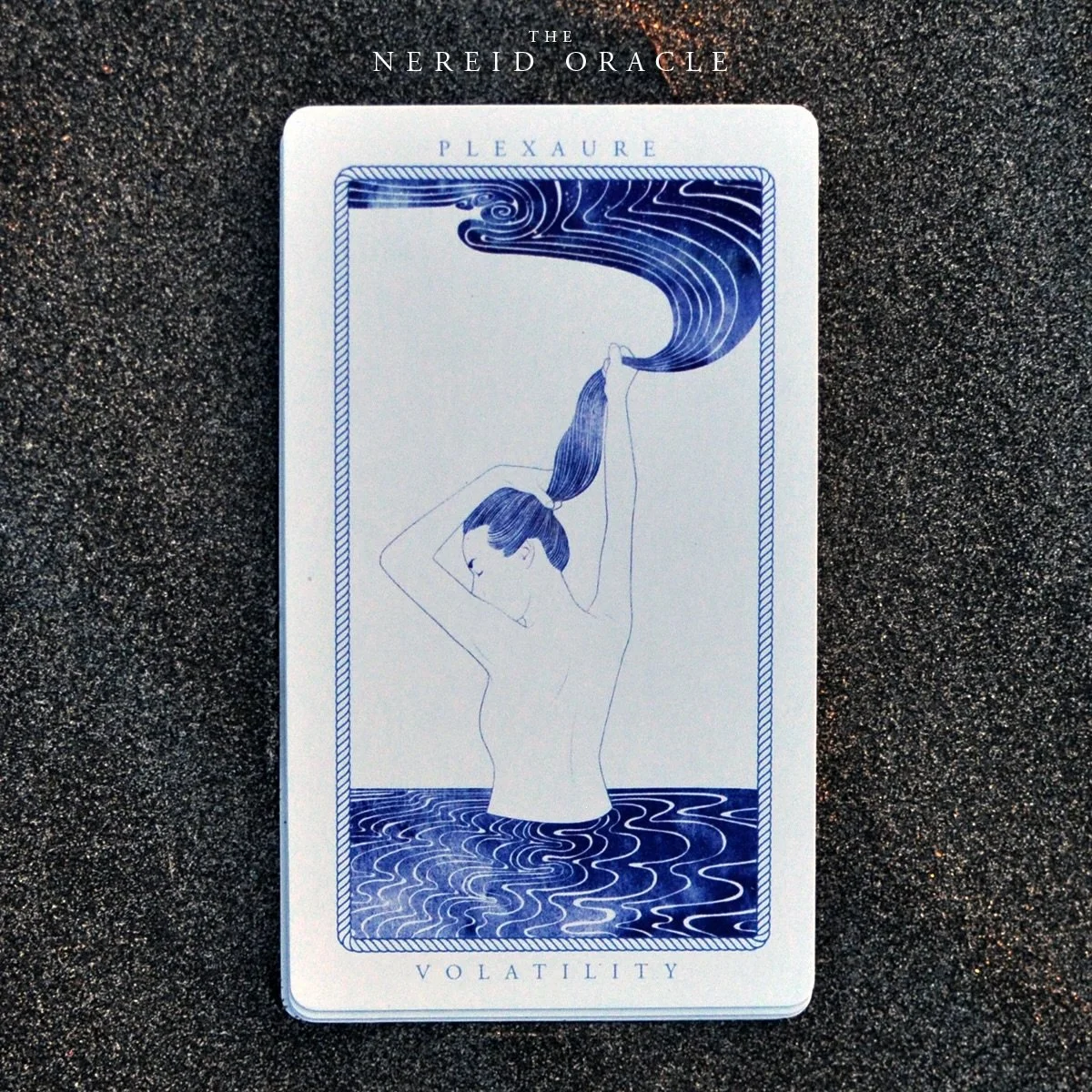 Plexaure &bull;&nbsp;Volatility &bull; 
&ldquo;Delight in mercurial nature when I am in union with Zephyrus&rdquo;
A card from the Nereid Oracle deck. Now available ( Link in bio ) 
:
:
#oraclecards #nereid  #nauticalart #plexaure