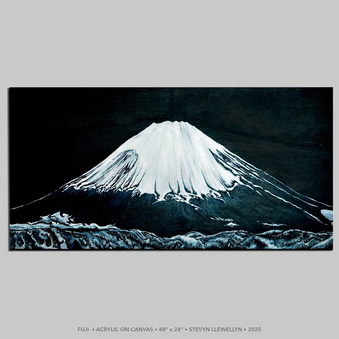 Fuji • 24” x 48” • Acrylic on Canvas, 2025