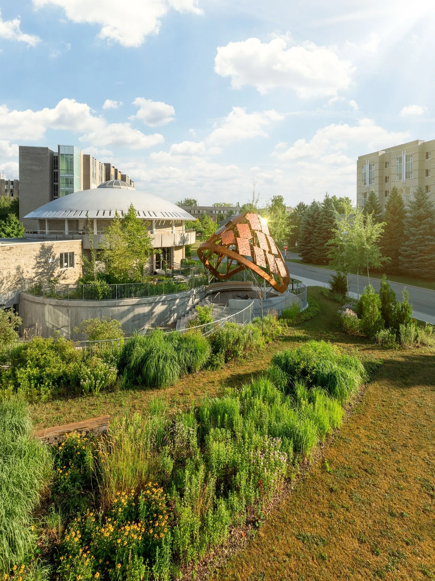 Foto Friday! We&rsquo;re excited to share these stunning images of one of our marquee projects&mdash;courtesy of our partners @wampumlearninglodge @aeronoptics 
&nbsp;
The Wampum Learning Lodge isn&rsquo;t just a building. It&rsquo;s a cultural home,