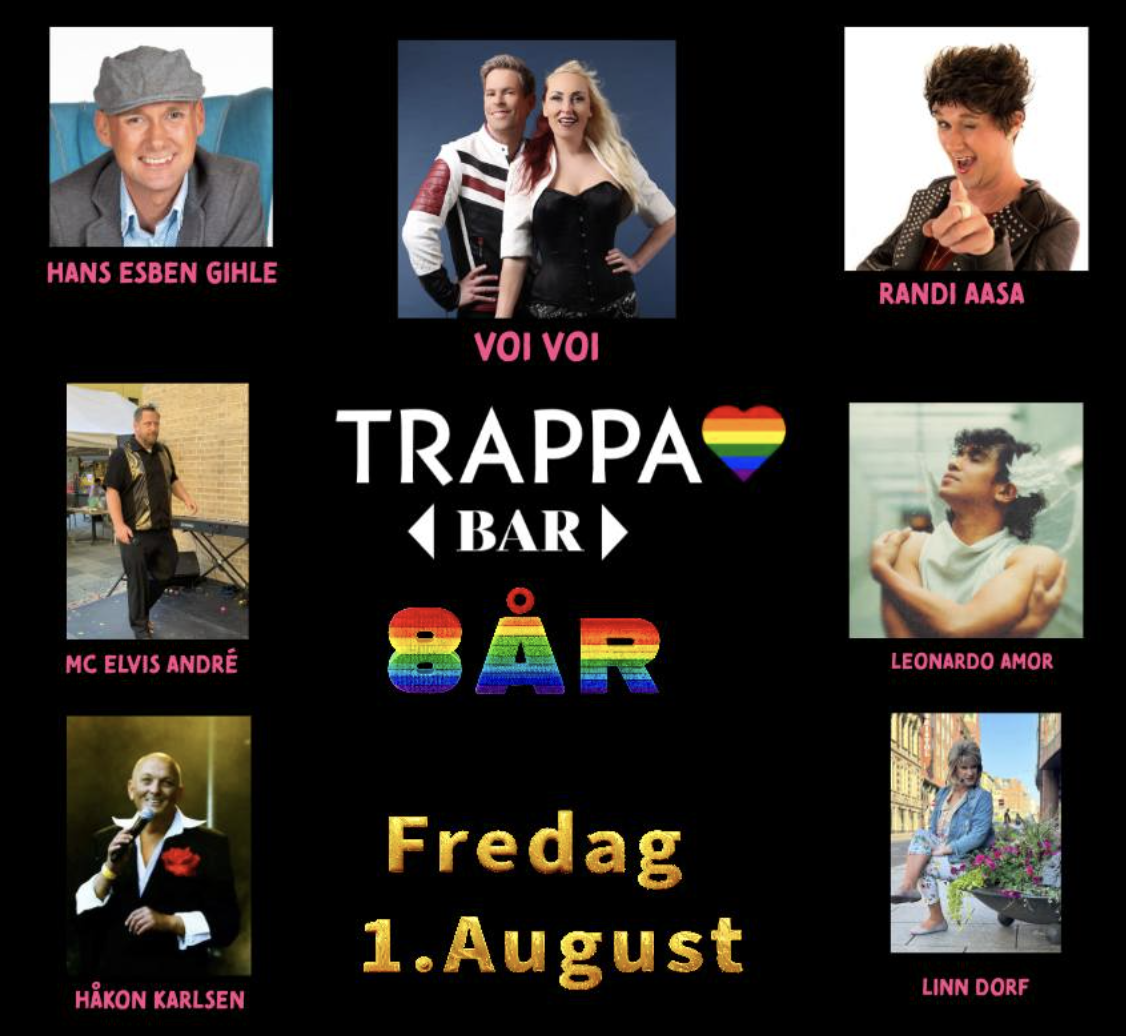 Trappa Bar feirer 8 år, og som vanlig blir det fest i gata med Leonardo Amor LIVE 🎶
