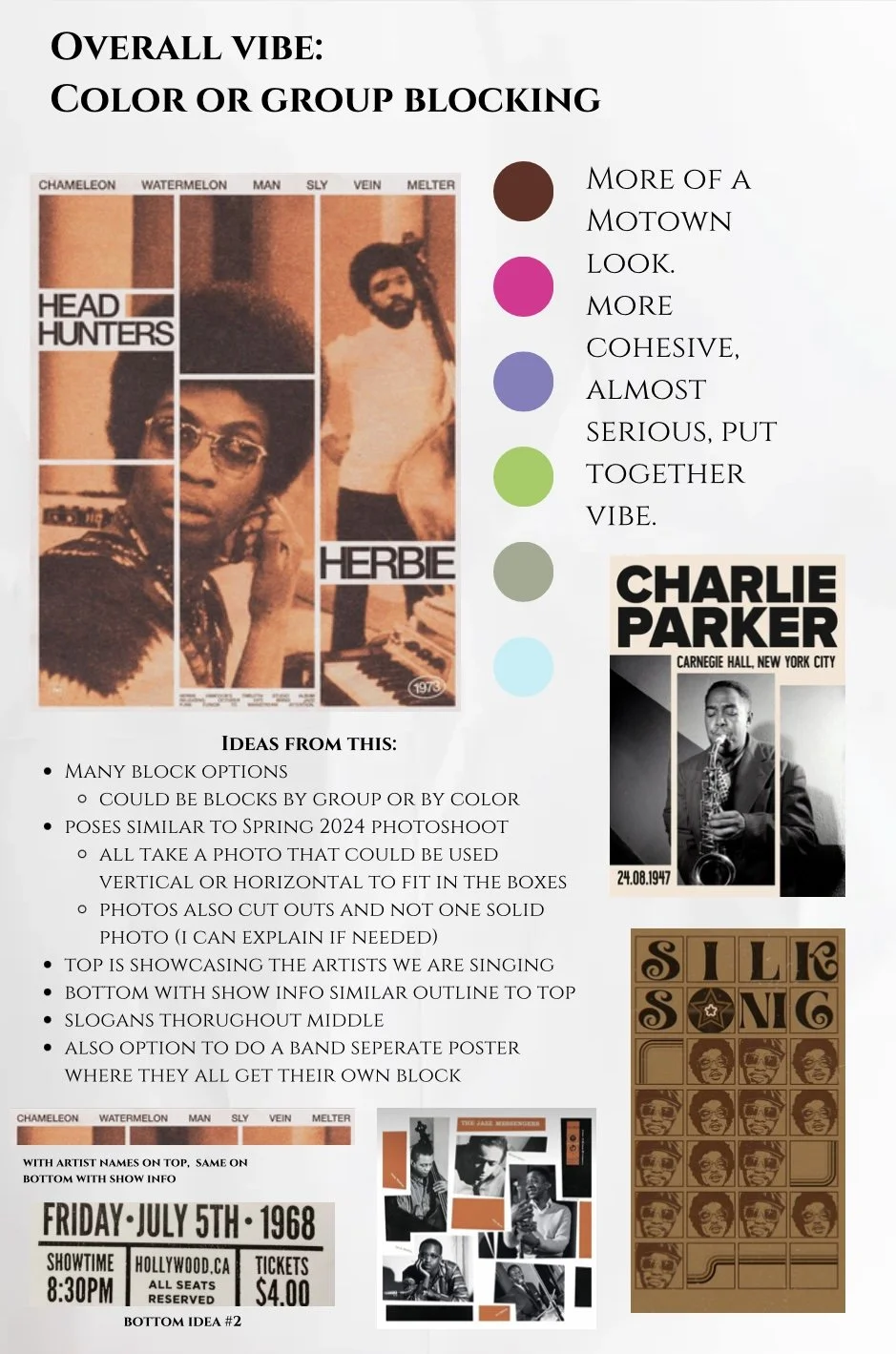 Mood Board for a possible show posters