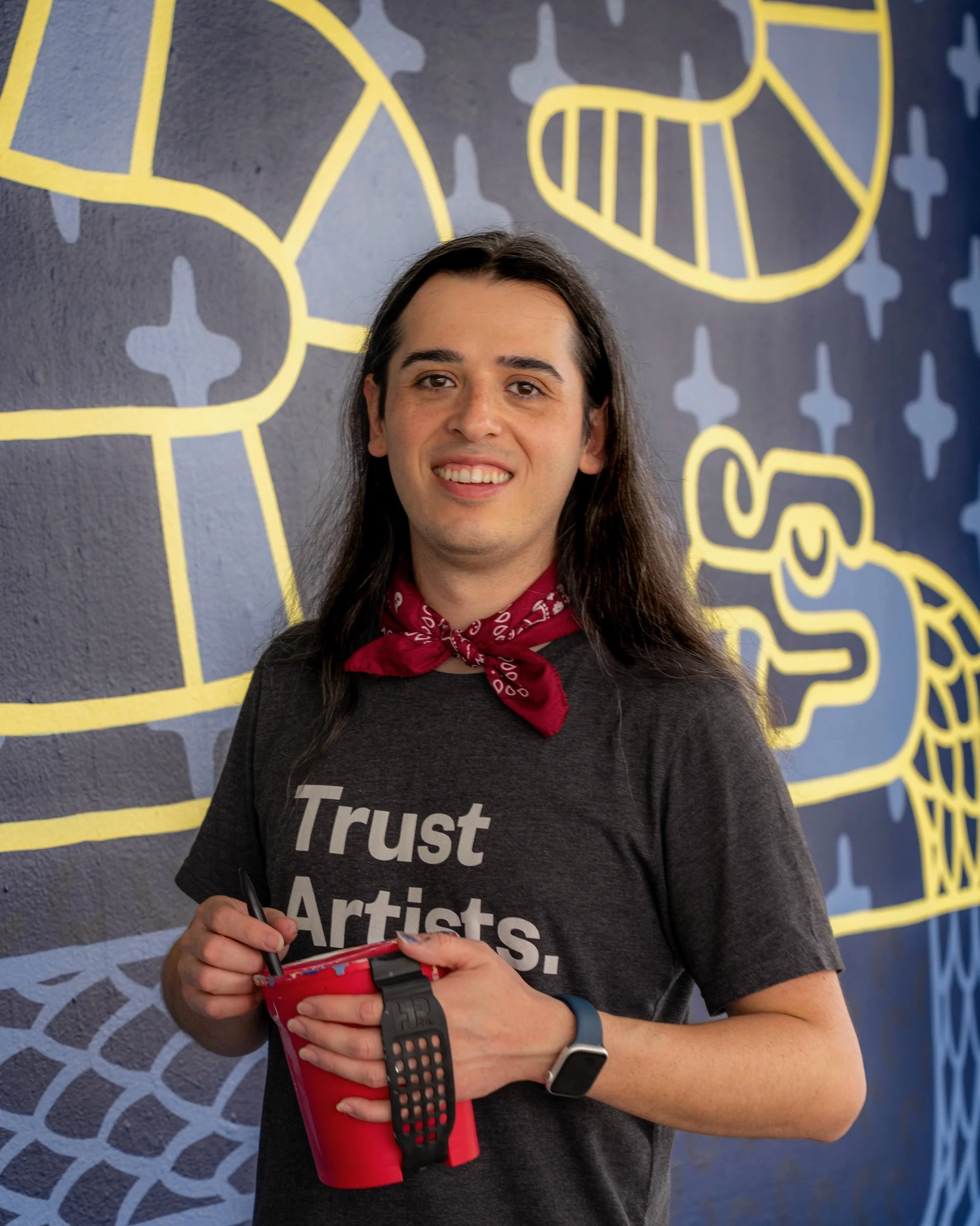 ✨New portrait alert✨

This is me after three intense days working on this site-specific painting commissioned for my exhibition &ldquo;Transformation Cycle&rdquo; at @box13artspace 

I will post the documentation very soon! For now, you can visit the