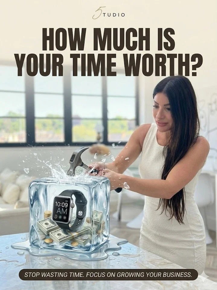 How much is your time worth? Hourly? Daily? ...It&rsquo;s easy to underestimate how much time socials and marketing actually takes.
Planning content. Posting. Tweaking. Learning platforms. Keeping up.

Before long, it starts to feel heavy.
Not becaus