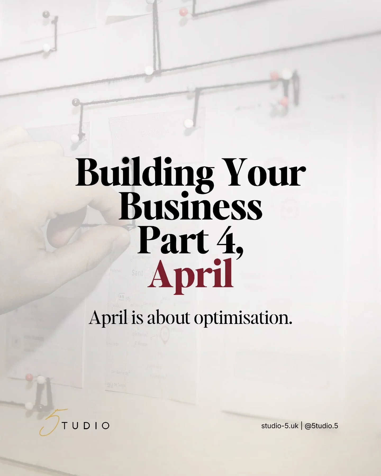 April is not about starting again.
It&rsquo;s about refining what already exists.

Optimisation is where momentum strengthens.
Your bio becomes clearer.
Your credibility becomes visible.
Your content becomes more effective, not more frequent %.

Smal