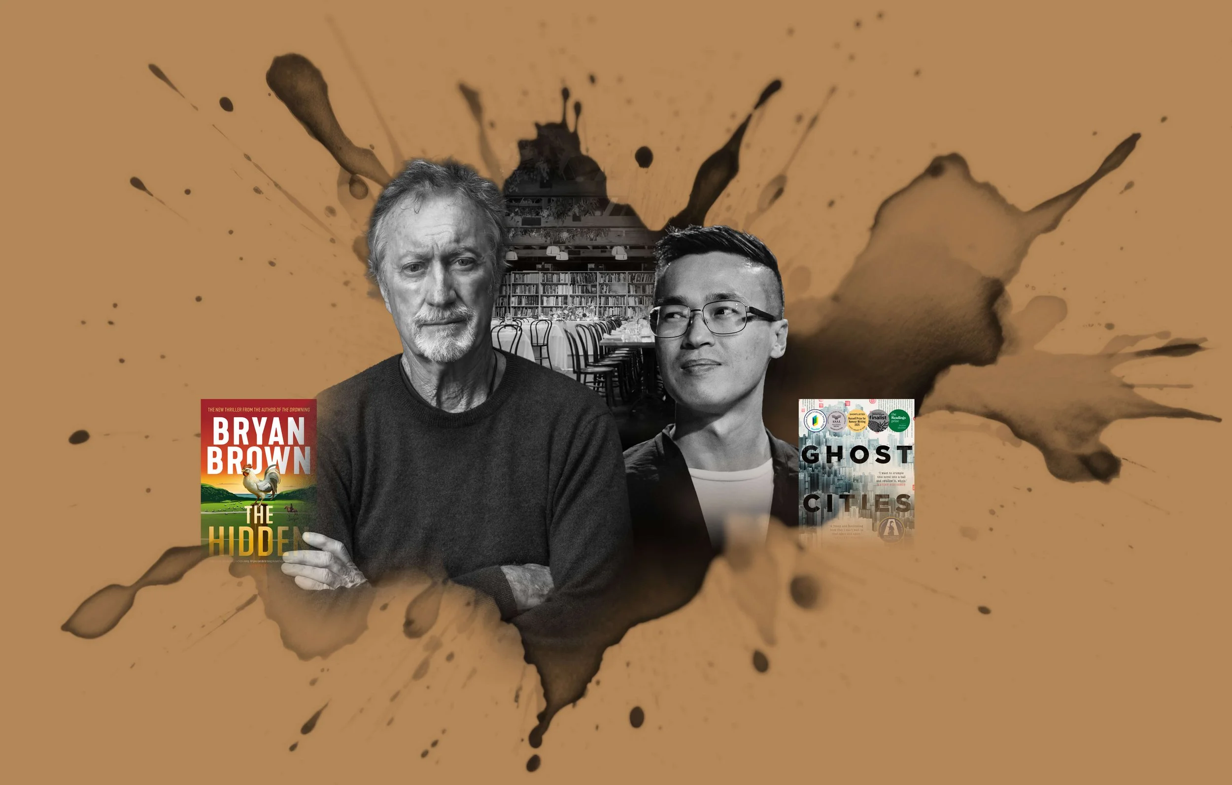 Bryan Brown and Siang Lu with their latest novels
