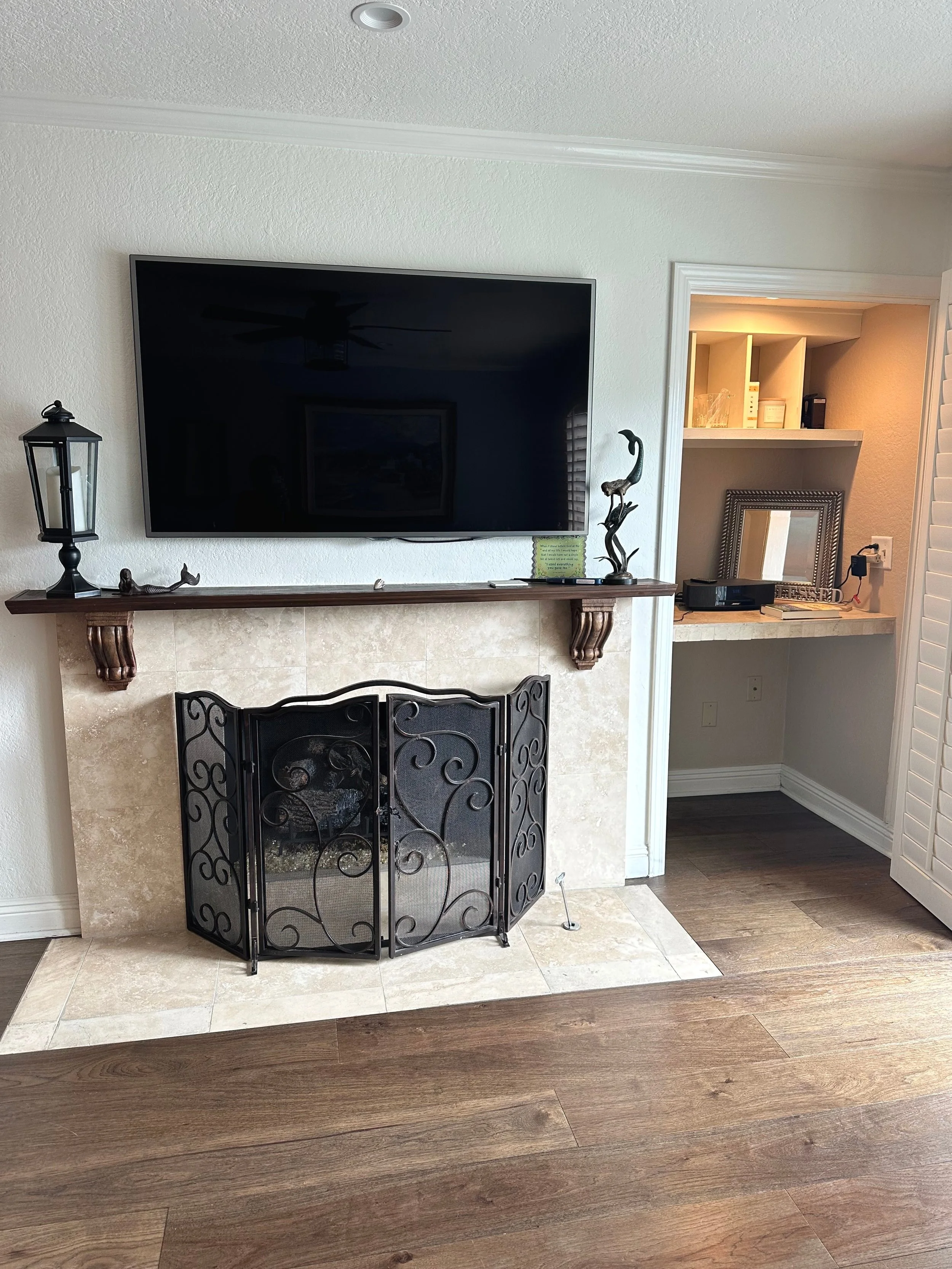 BEFORE FIRE PLACE AND SIDE CLOSET