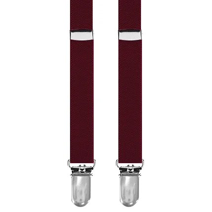 Burgundy Suspenders