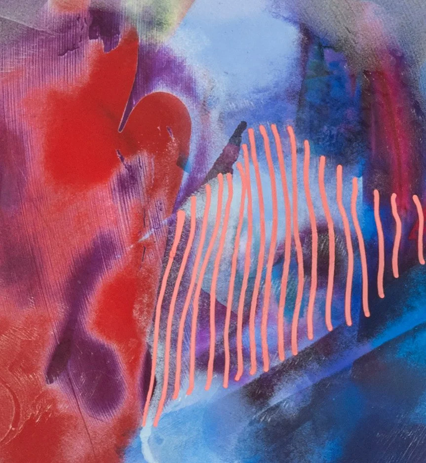 Apogee Burn (detail), 2026, acrylic & seawater on panel, 24 x 24 x 2.5 inches.