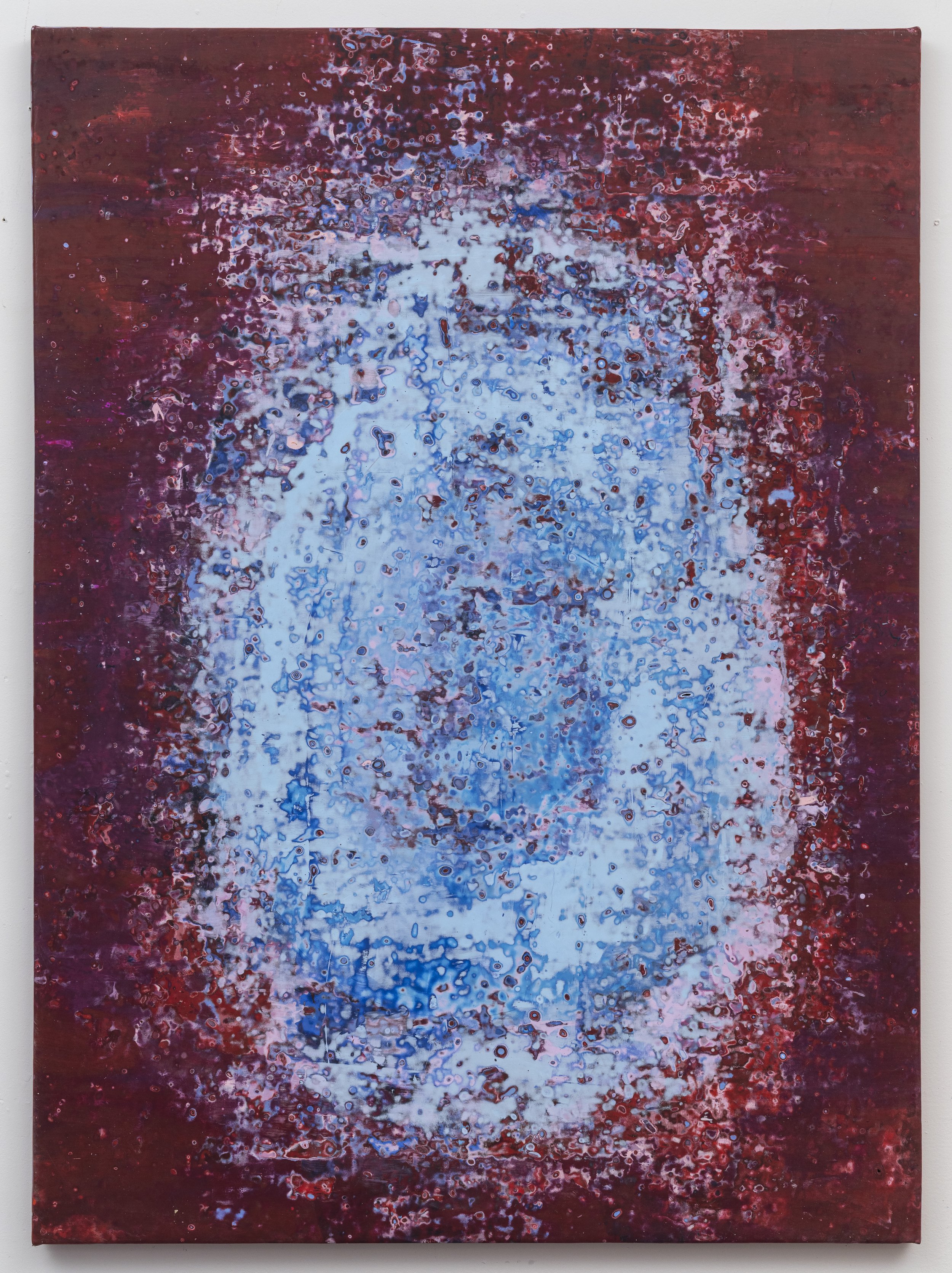 
Fire Puddle, 2026, acrylic, seawater & beach glass on canvas, 60 x 44 x 1.5 in