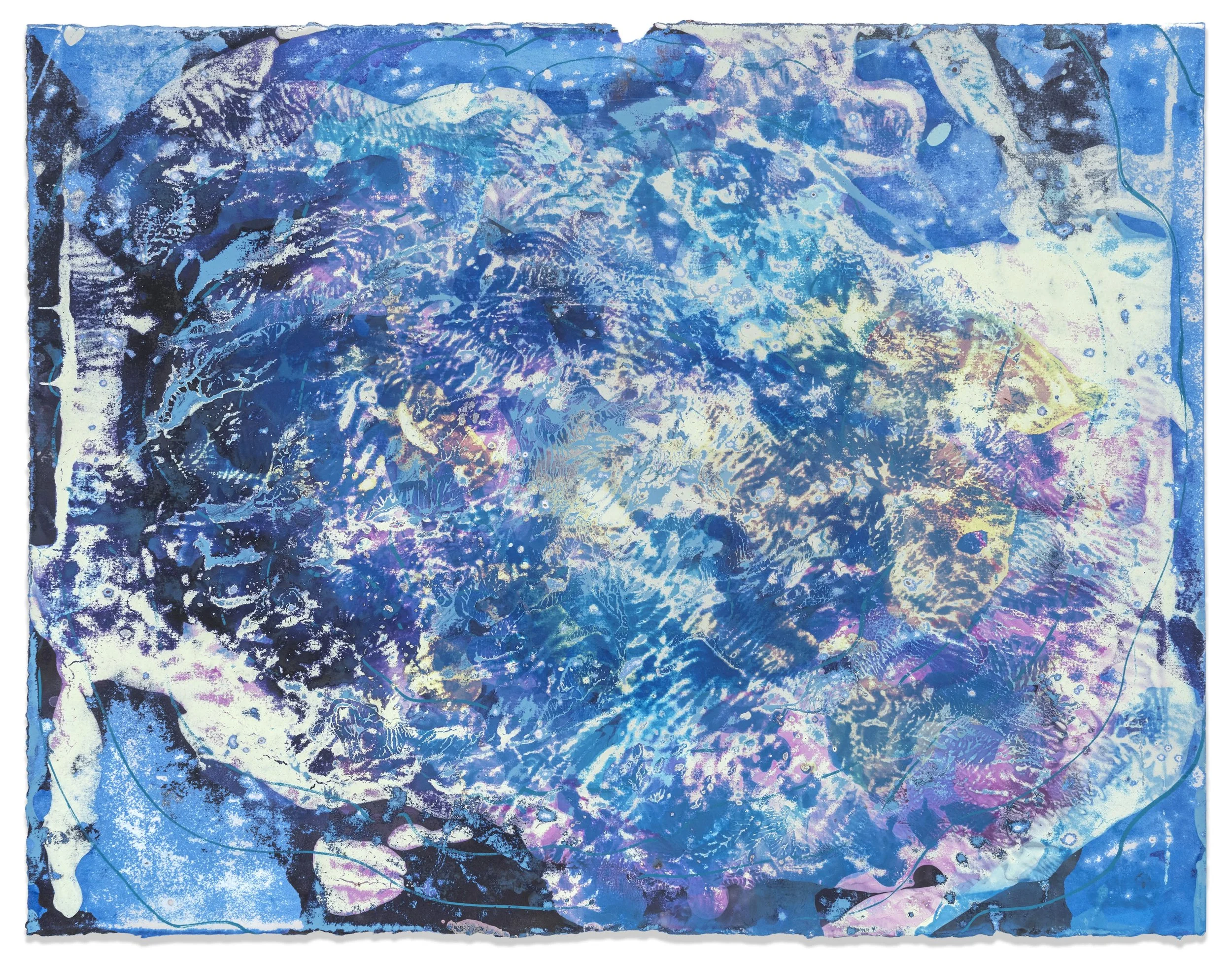 Sand Burst, 2025, acrylic on paper,
15 x 19.25 inches.