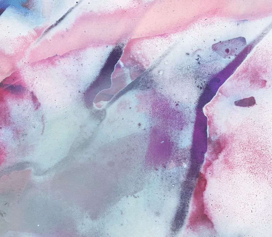 Undertow (detail), 2026, acrylic & seawater on panel, 18 x 18 x 1.5 inches.