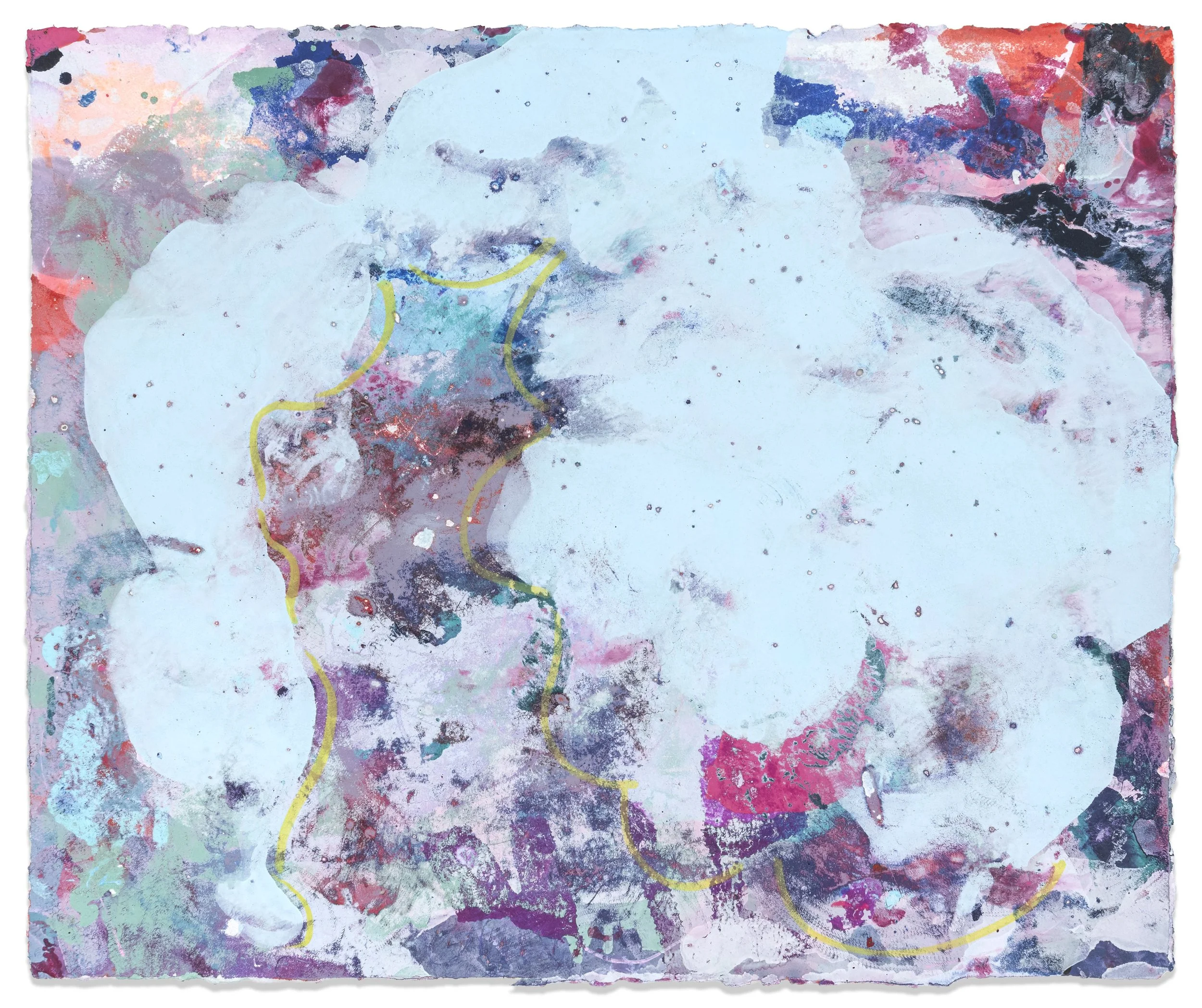 Cloud Pinprick, 2025, acrylic on paper,
13 x 16 inches.