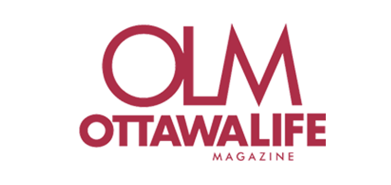 OLM Ottawa Life Magazine logo in maroon with stylized letters 'OLM' and 'Ottawa Life' written underneath.