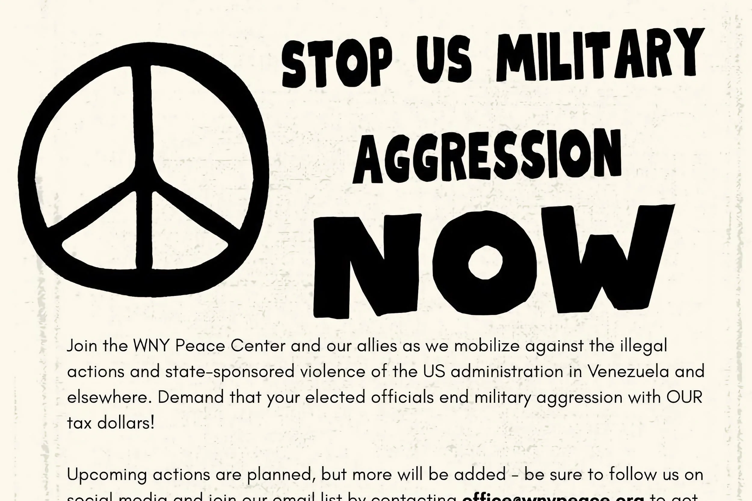 Stop Military Aggression Kickoff Rally