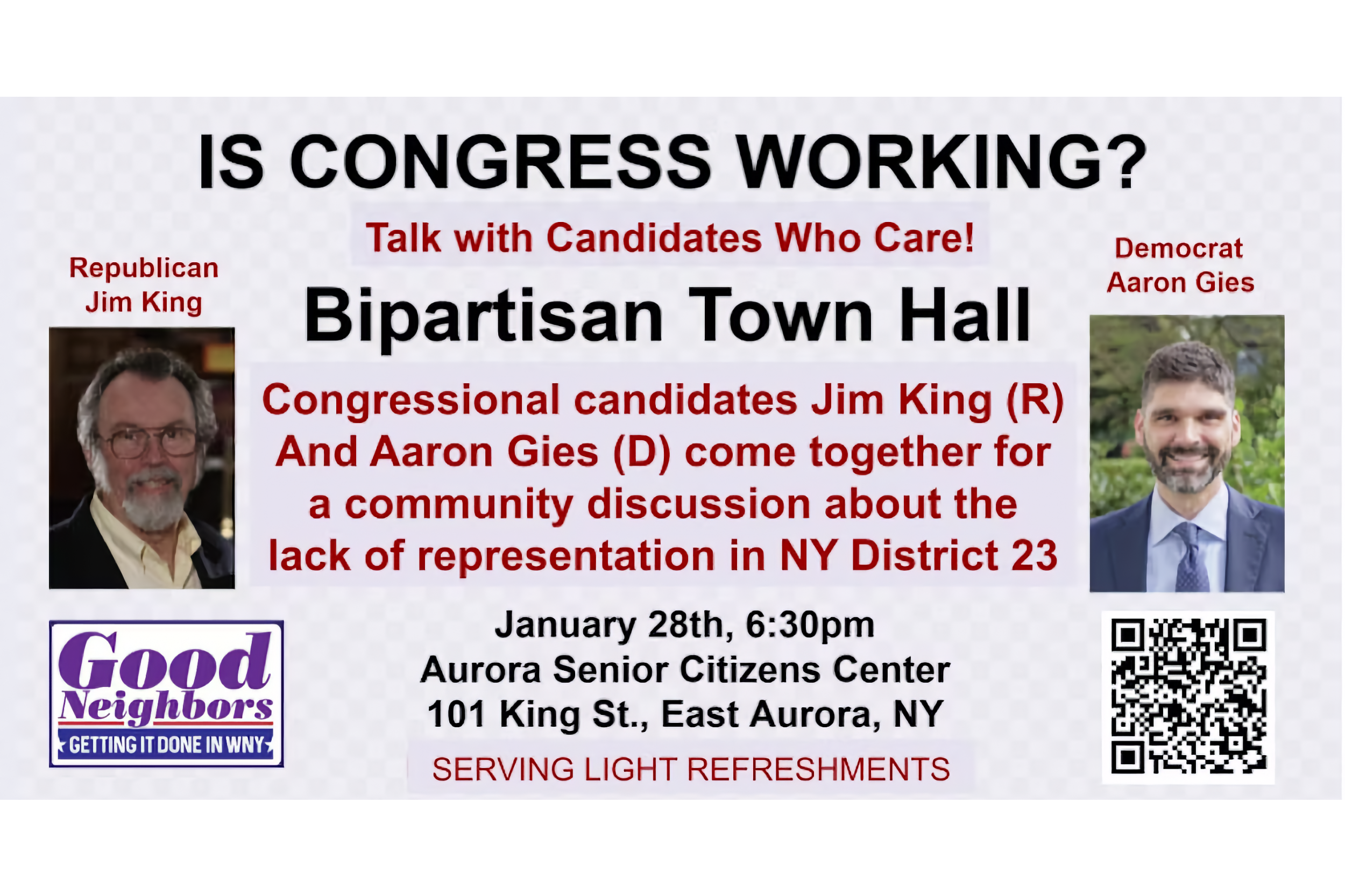 Bipartisan Town Hall East Aurora NY