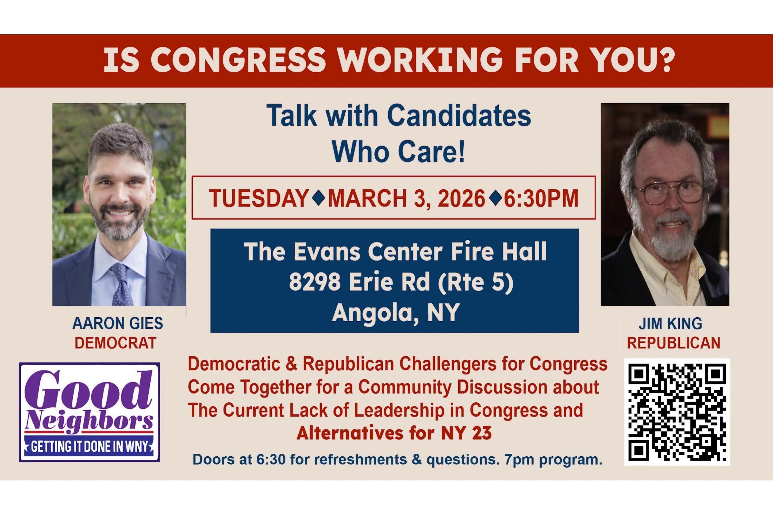 Bipartisan Town Hall Angola, NY 