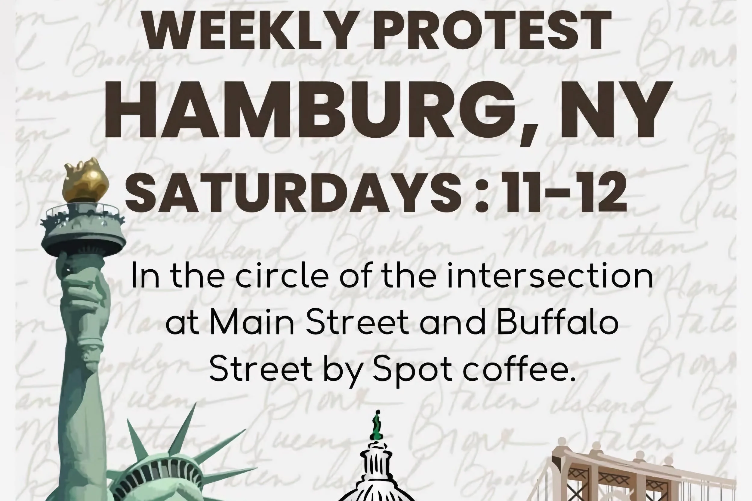 Weekly Protest in Hamburg, NY