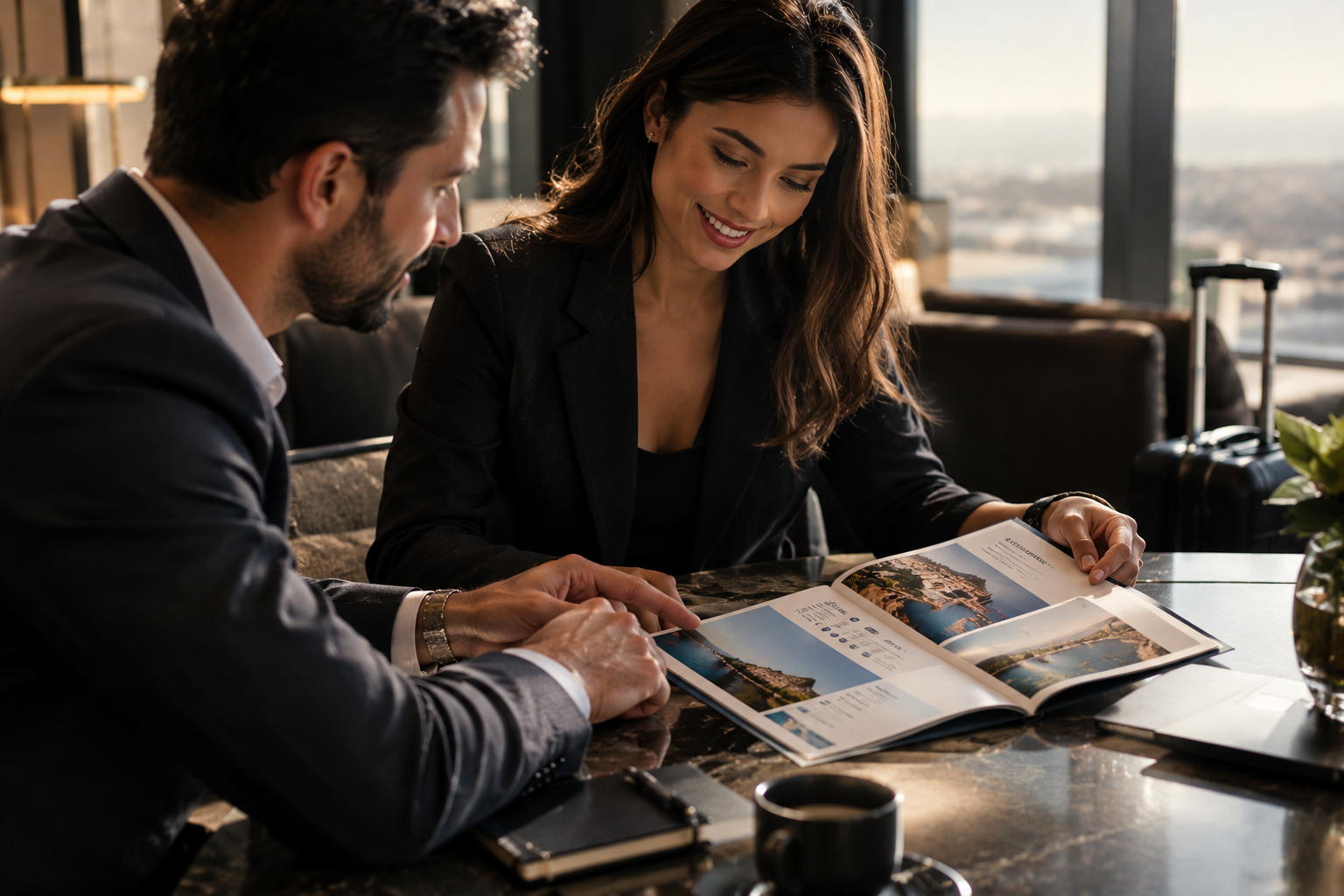 Equipo de Iconi Co asesorando a cliente corporativo en su viaje