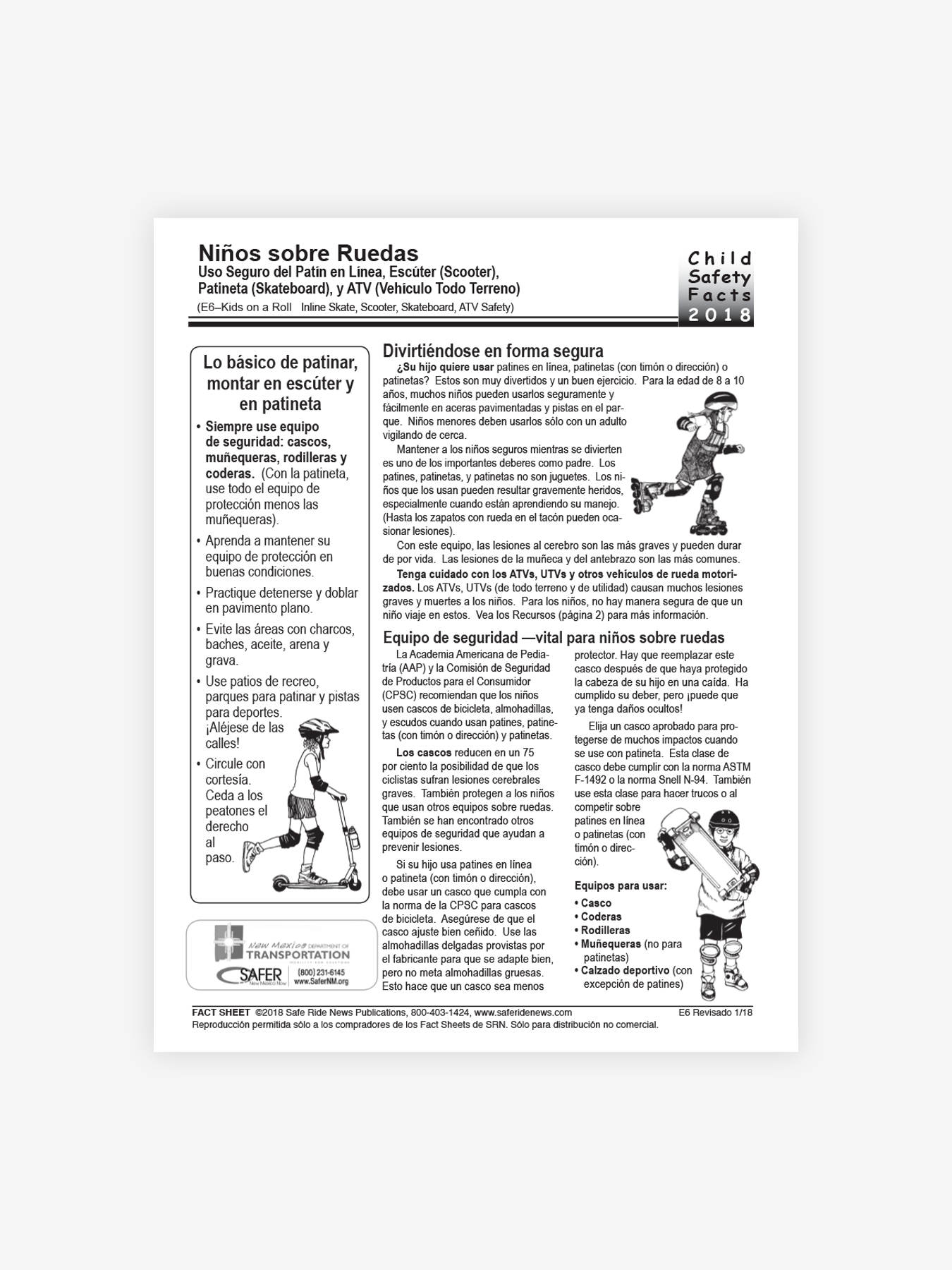 Kids on a Roll Skate, Scooter, Skateboard Safety - Spanish download.png