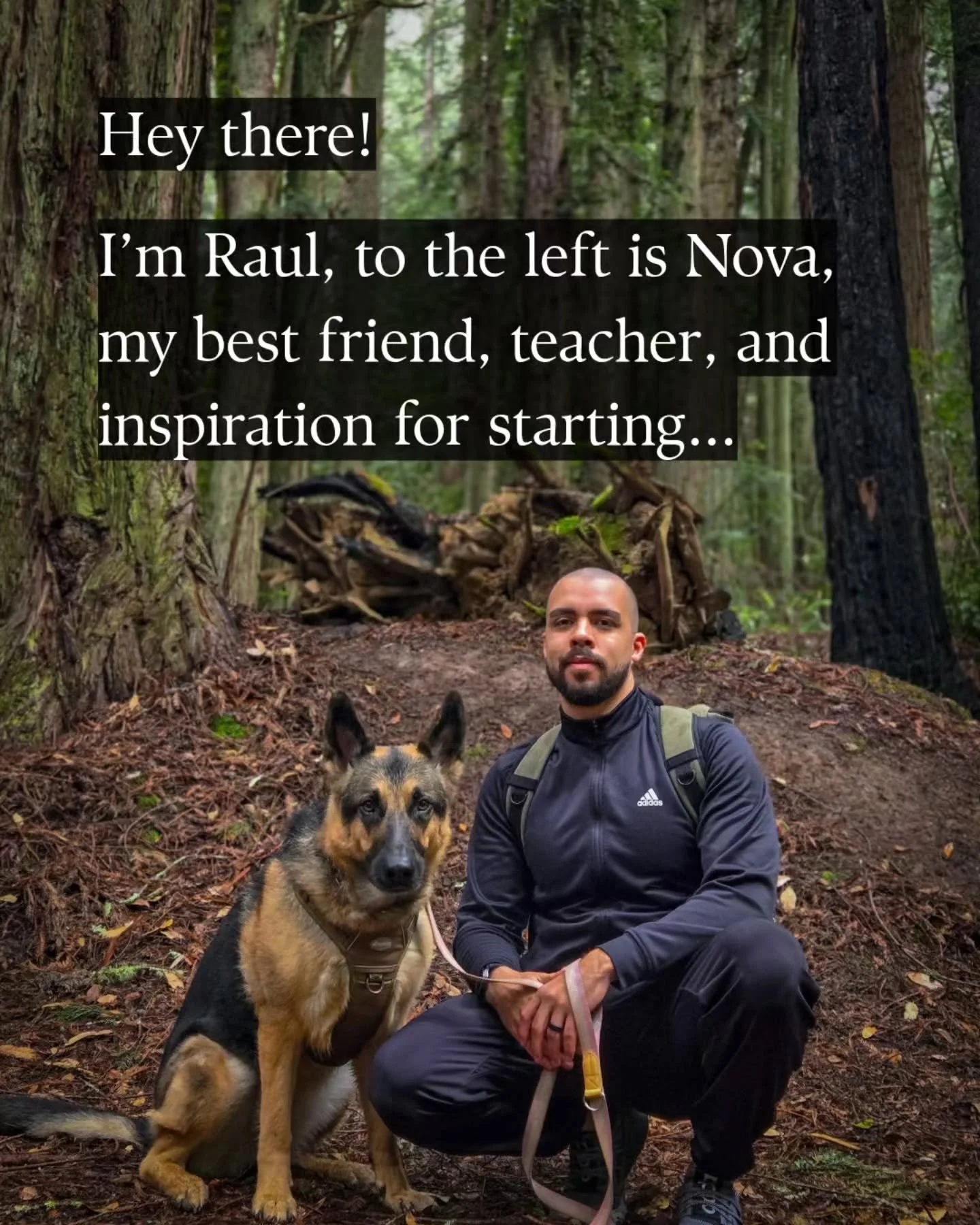 Hi to all my followers new and OG's 👋 I've never taken the time to properly introduce myself and share my story of the road that led me here. This is mind you, a condensed version of that story, and my dog training days go back before Nova, but the