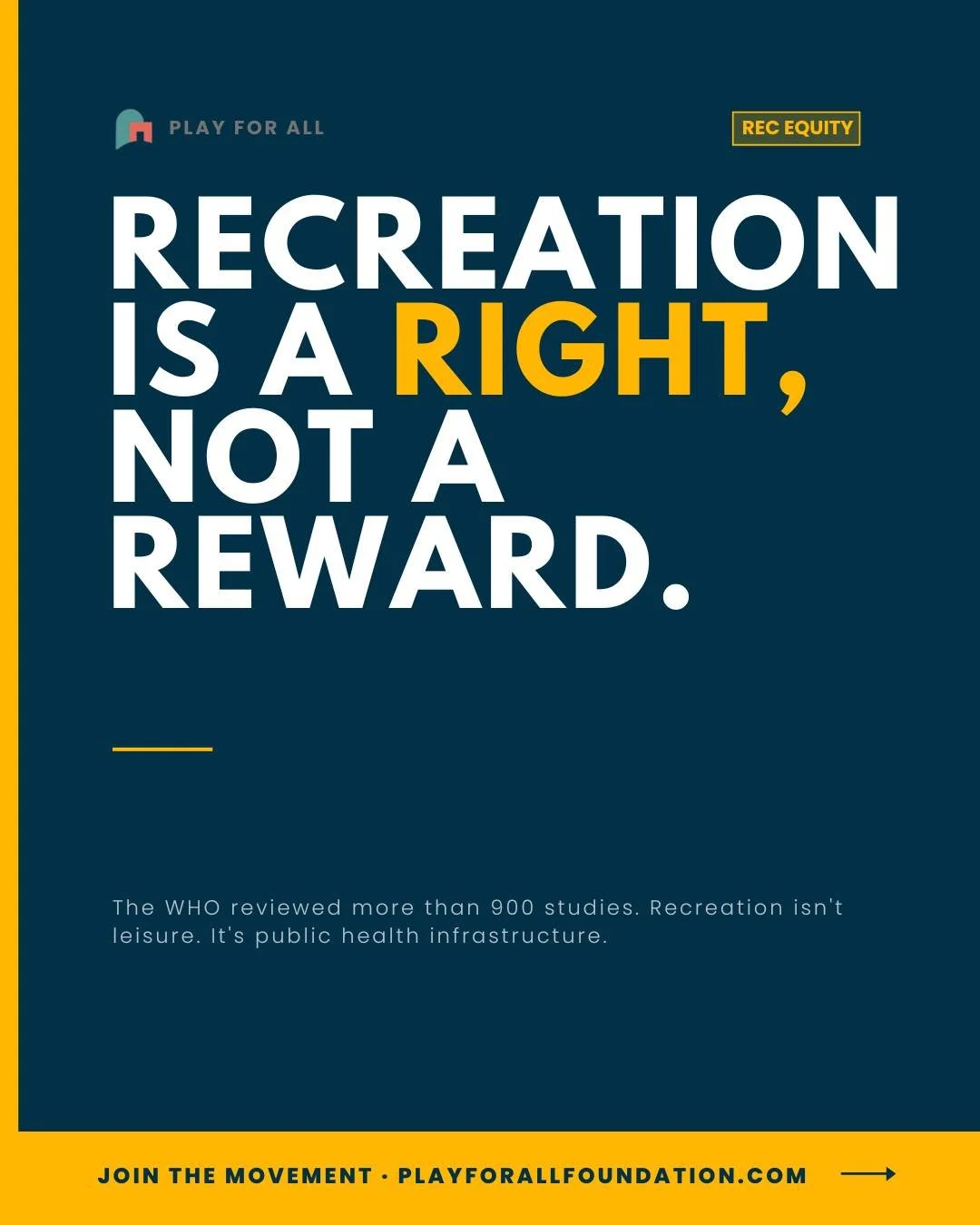Too often, we treat recreation like a reward.
 It isn't.

The WHO reviewed more than 900 studies. Music, arts, sports, and play are not leisure. They are public health infrastructure. And unequal access is a public health failure.

Full post on Faceb