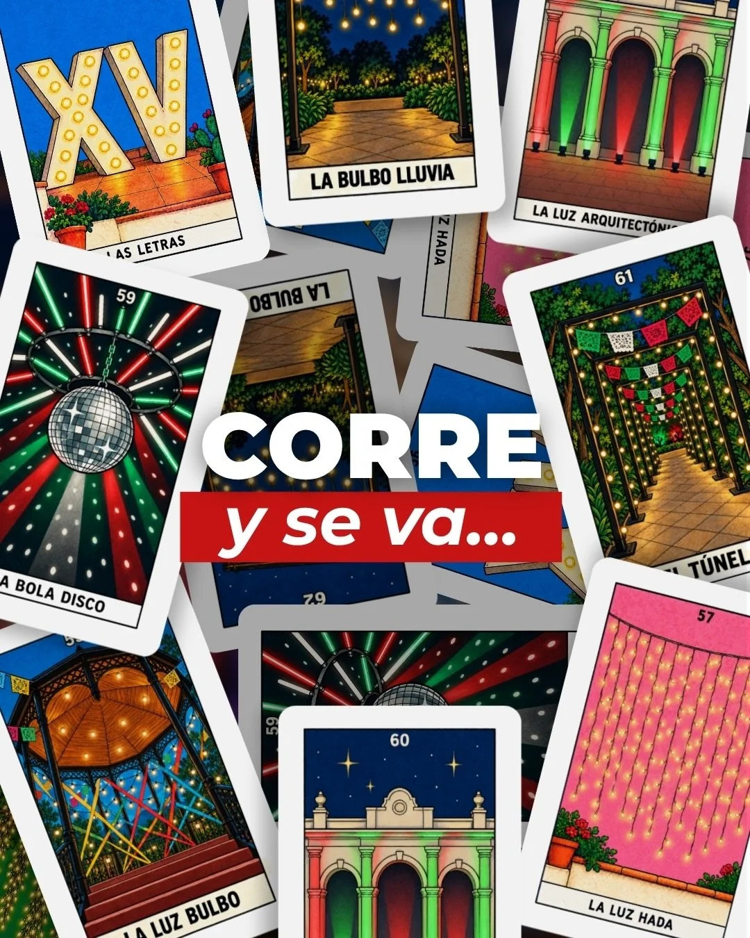 &iexcl;Corre y se va con&hellip; el 15%! 🇲🇽✨

Hoy la suerte cae de tu lado.
Este 15 de septiembre, contrata la iluminaci&oacute;n de tu evento y recibe 15% de descuento. 🔥

Luz bulbo, luz hada, letras, iluminaci&oacute;n arquitect&oacute;nica y m&