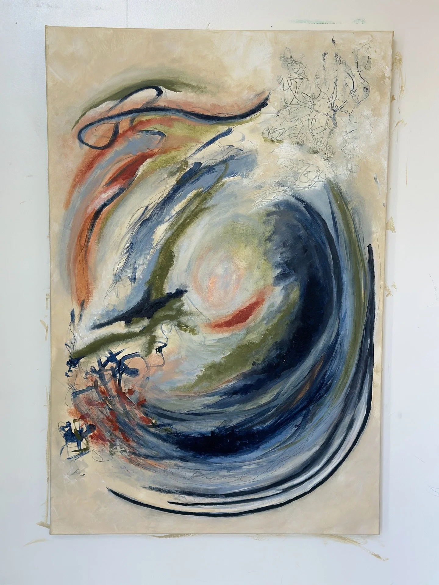 With Uncertainty, Still 
24x36in acrylic on stretched canvas 
Commissioned and owned by @oliviaphamlmft 
(Gicl&eacute;e Fine Art Prints available for purchase) 

I could write a novel about the meaning behind this painting, and I basically have in my