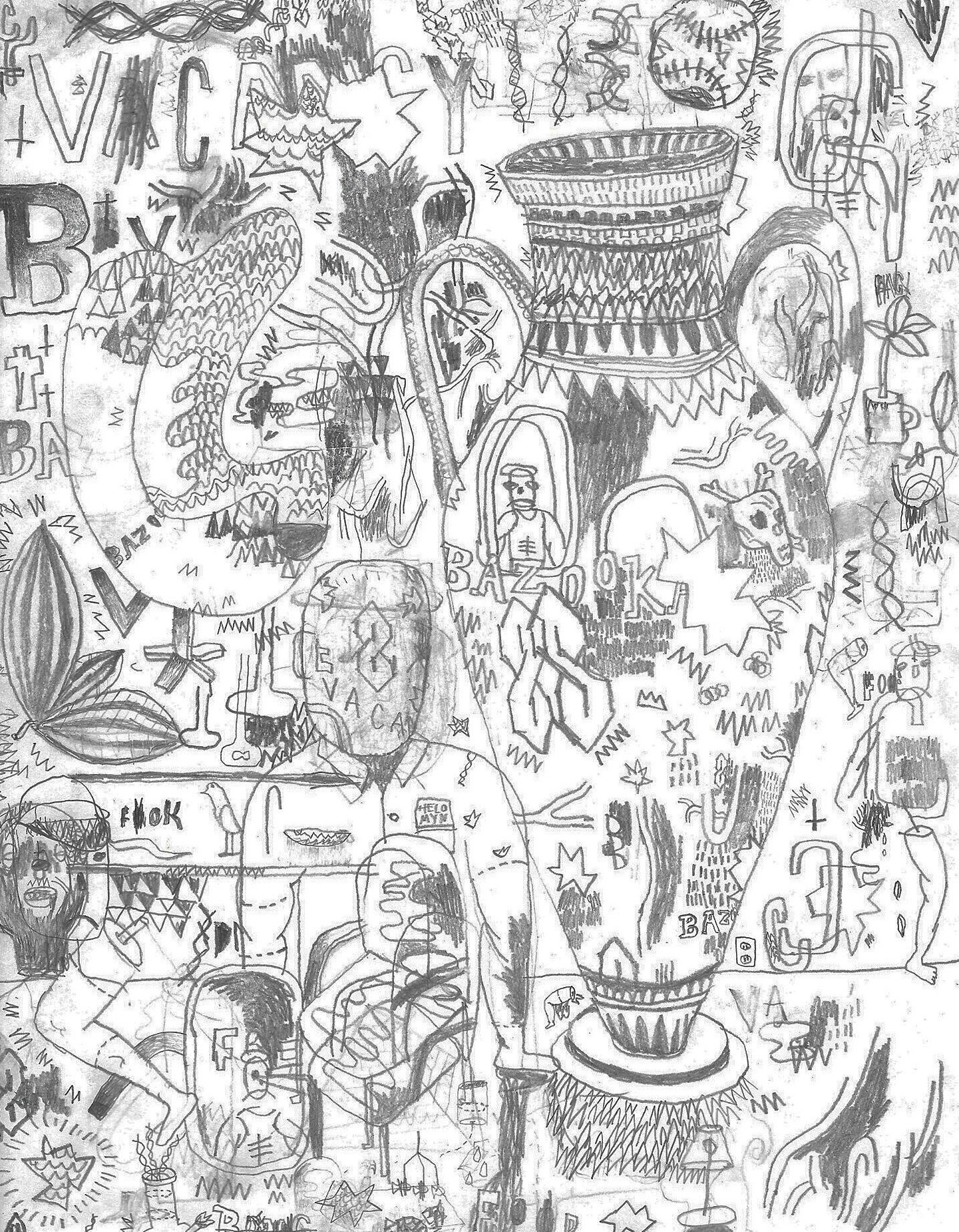 Vacancy, 2017, pencil on paper, 8.5"x 11"