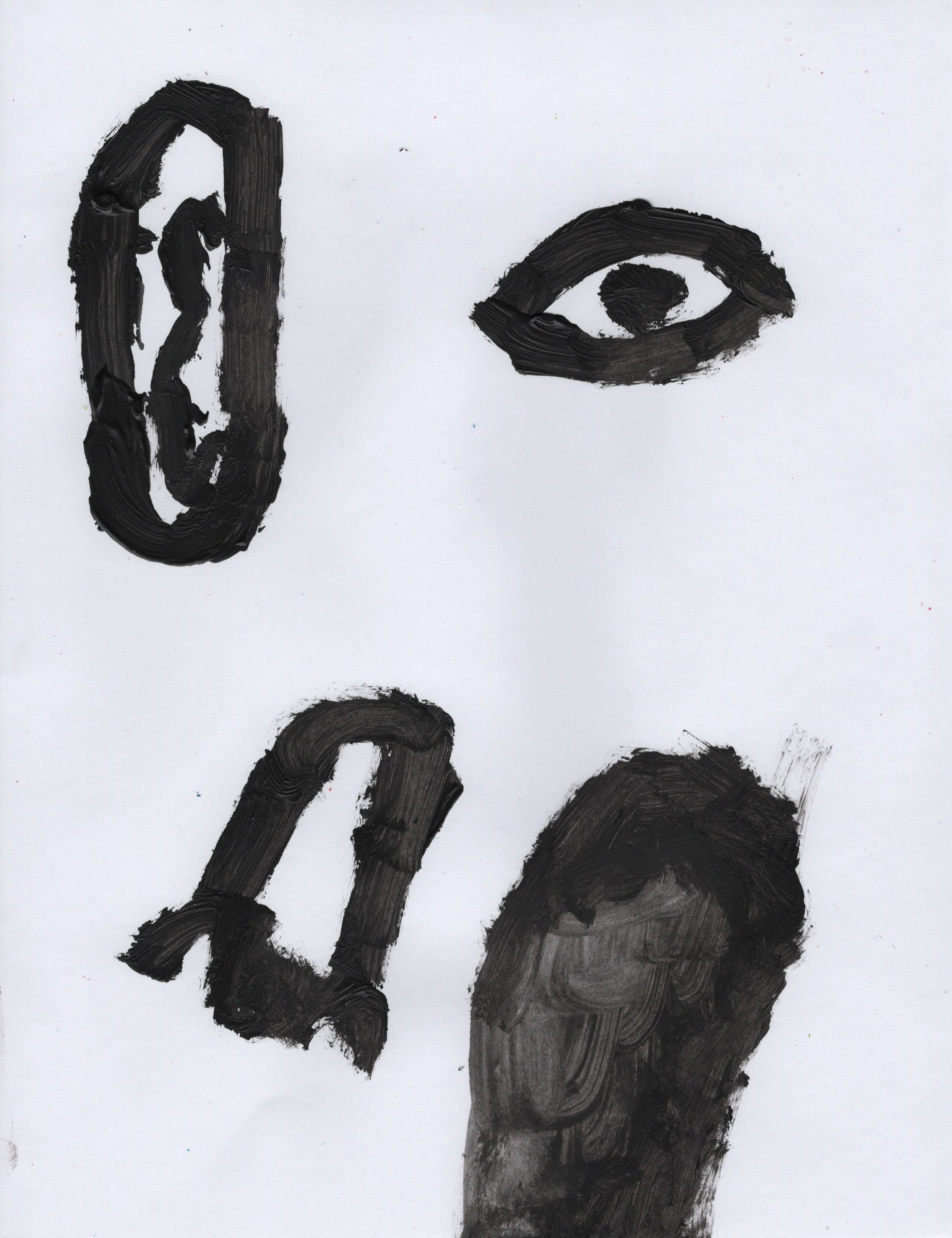 Untitled, 2018, acrylic on paper, 8.5"x 11"
