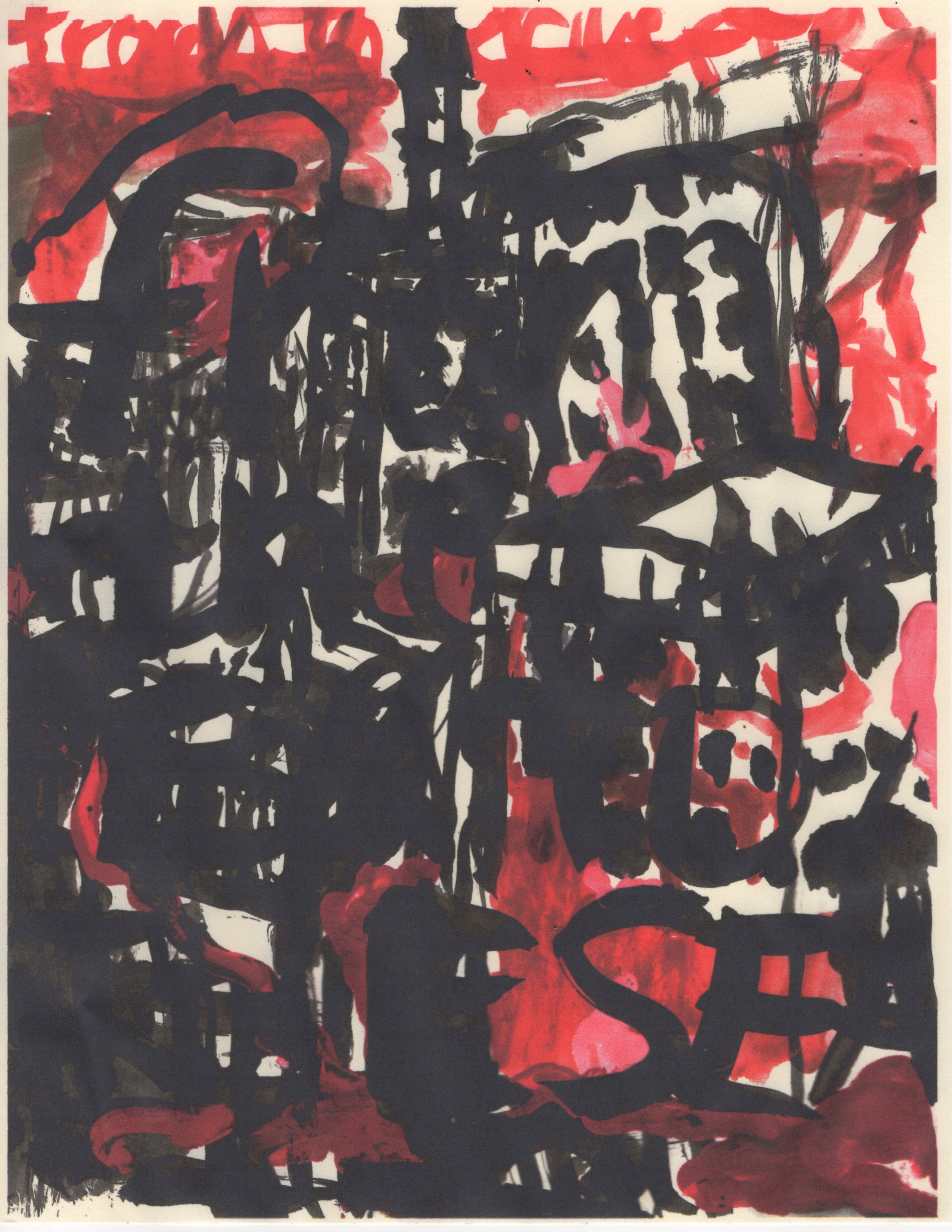 From the River to the Sea, 2023, India ink, gouache, inkjet on paper, 8.5"x 11"