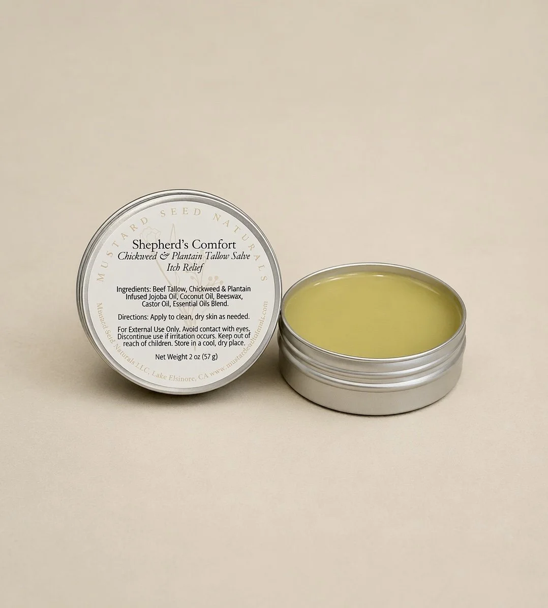 Shepherd's Comfort - Chickweed & Plantain Tallow Salve (Itch Relief)