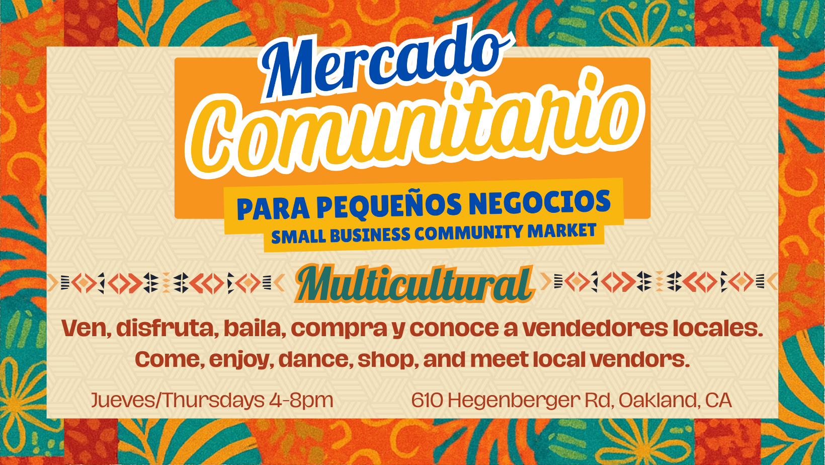 Mercado Comunitario Multicultural para toda la familia