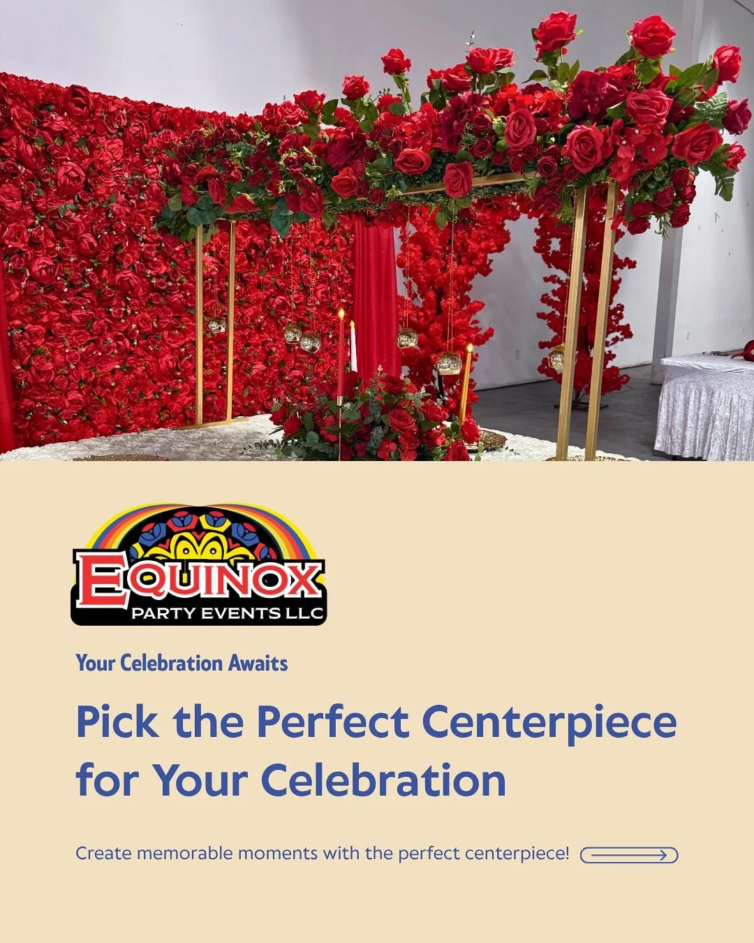 The centerpiece sets the tone for your entire celebration from elegant and romantic to bold and modern. Whether you&rsquo;re choosing florals, candles, or statement pieces, every detail matters.

Swipe to discover our top tips for picking the perfect
