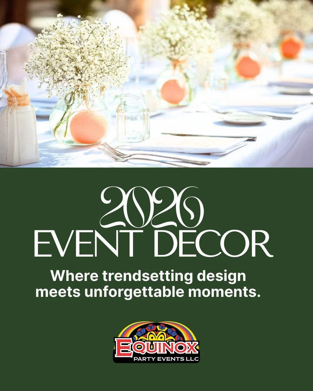 Step into the future of event design? From architectural balloon structures to eco-luxury styling and high-tech lighting&mdash;Equinox Party Events is ready to bring your vision to life.

📞 Ready to plan your 2026 event? Contact us today!

☎️ (510) 