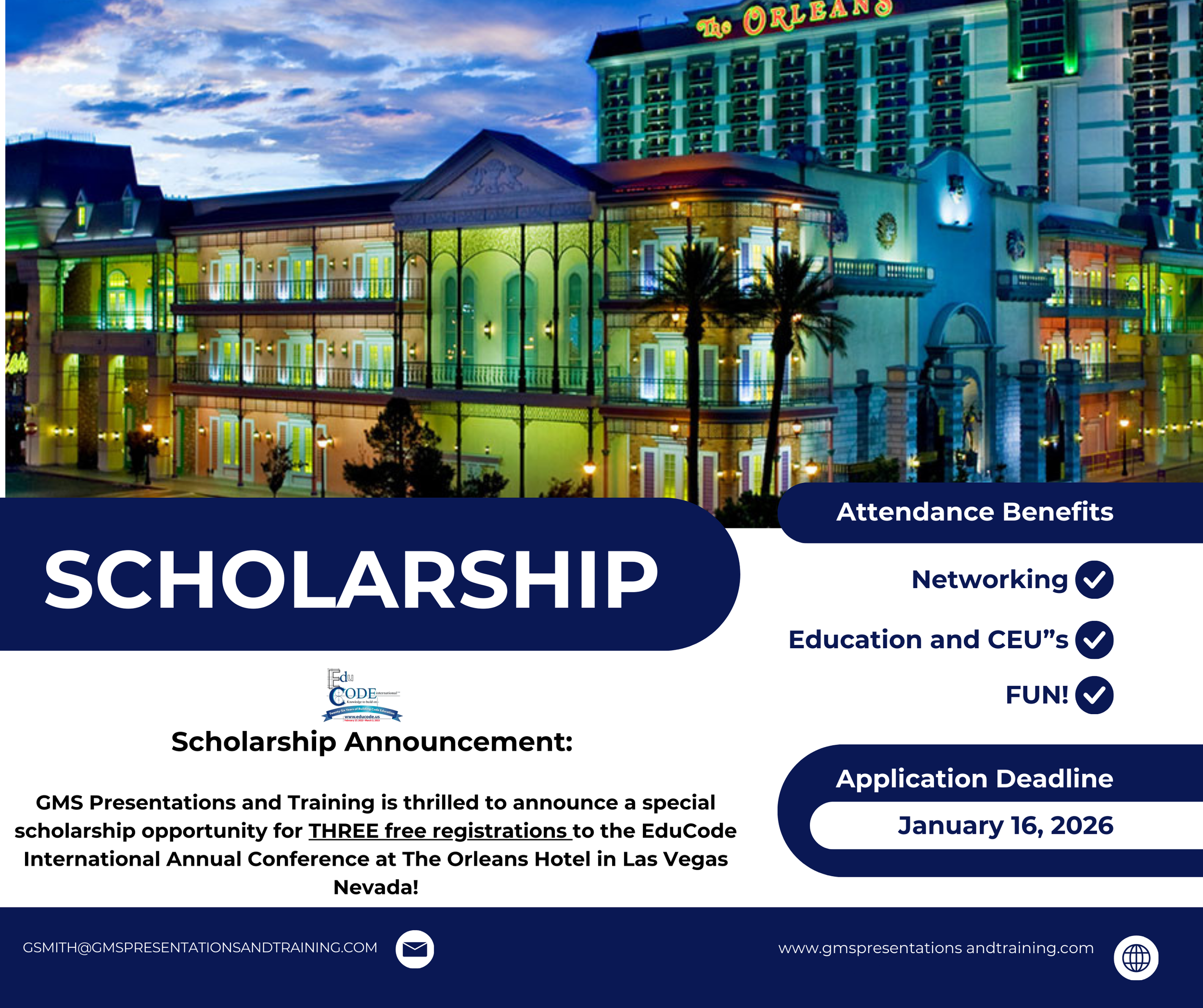 image of scholarship announcement