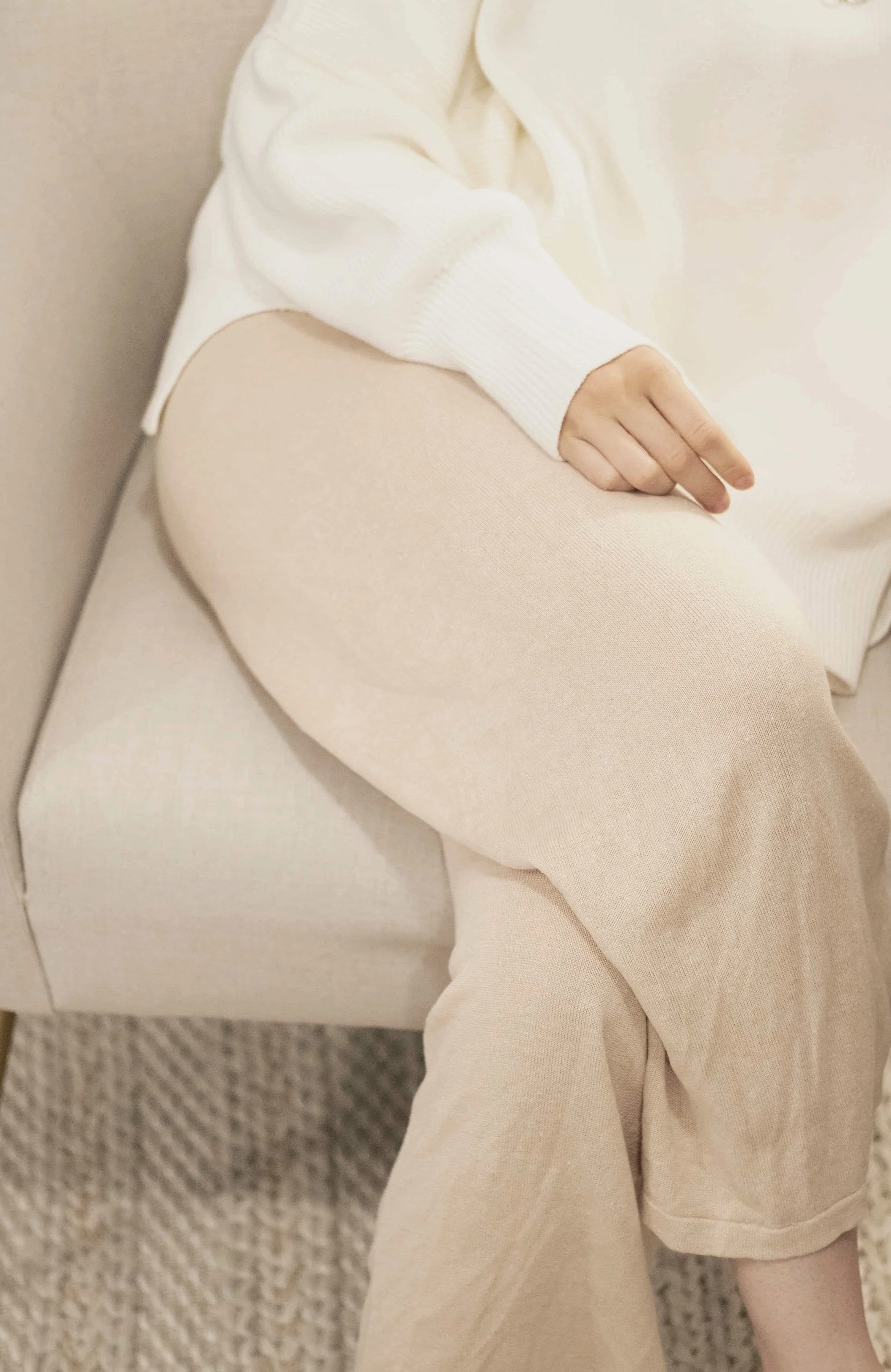 Soothing therapy space with soft tones, symbolising comfort and care at Return to Self