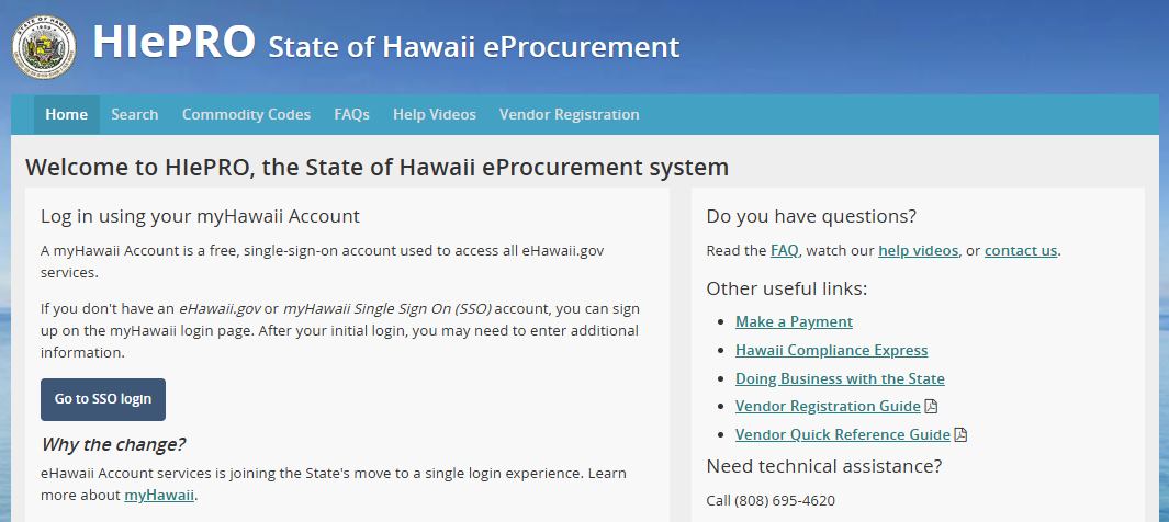 Screenshot of HIePro website