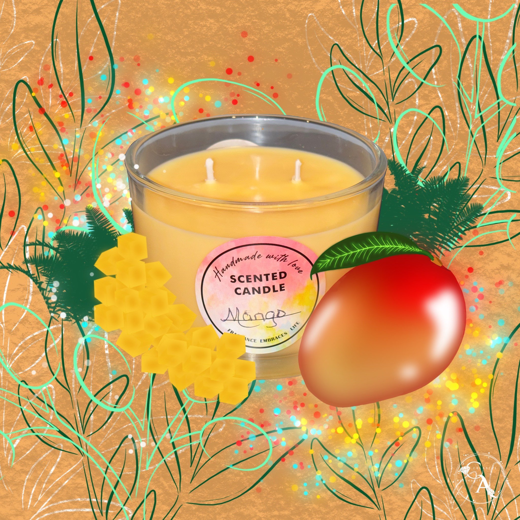 🥭Mangue d’Or – 12oz. Mango Candle
