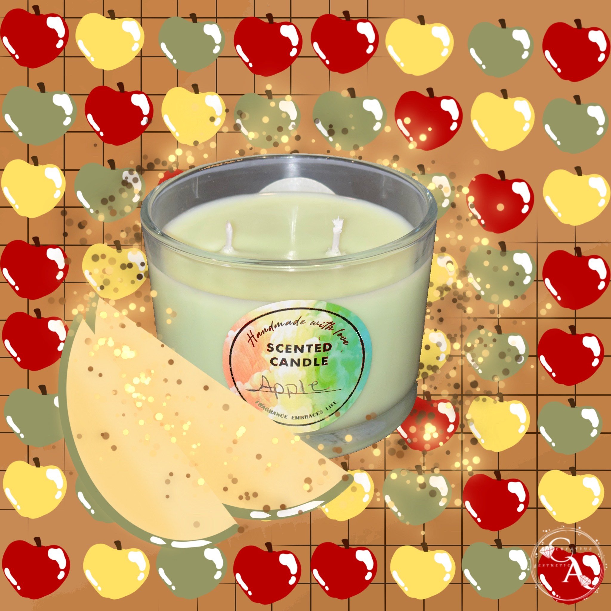 🍏Pommes de Soirée – 12oz. Apple Candle