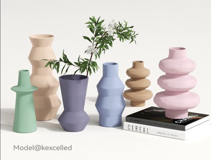 A vase 3D printed with Kexcelled PETG GF K5™, a high-performance filament that combines easy printing with the strength of glass fiber reinforcement. 