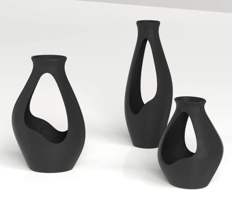 A vase 3D printed with Kexcelled PETG GF K5™, a high-performance filament that combines easy printing with the strength of glass fiber reinforcement. 