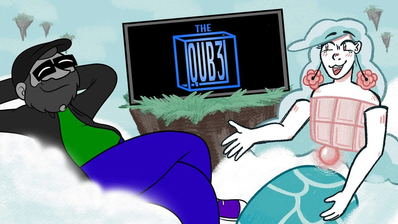 Big thanks to @bellabsdreamlab for collaborating on the thumbnail for this newest episode of The QUB3!

If you haven&rsquo;t seen it yet, Bellab and I sit down and talk about her webcomic Our liminal Paths, as well as various dreams we&rsquo;ve had o