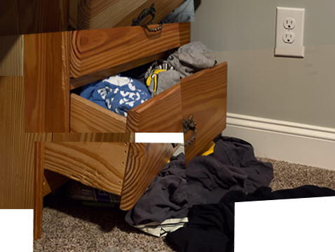 Fragmented Dresser | Photographic Collage | 6x5 | 2025