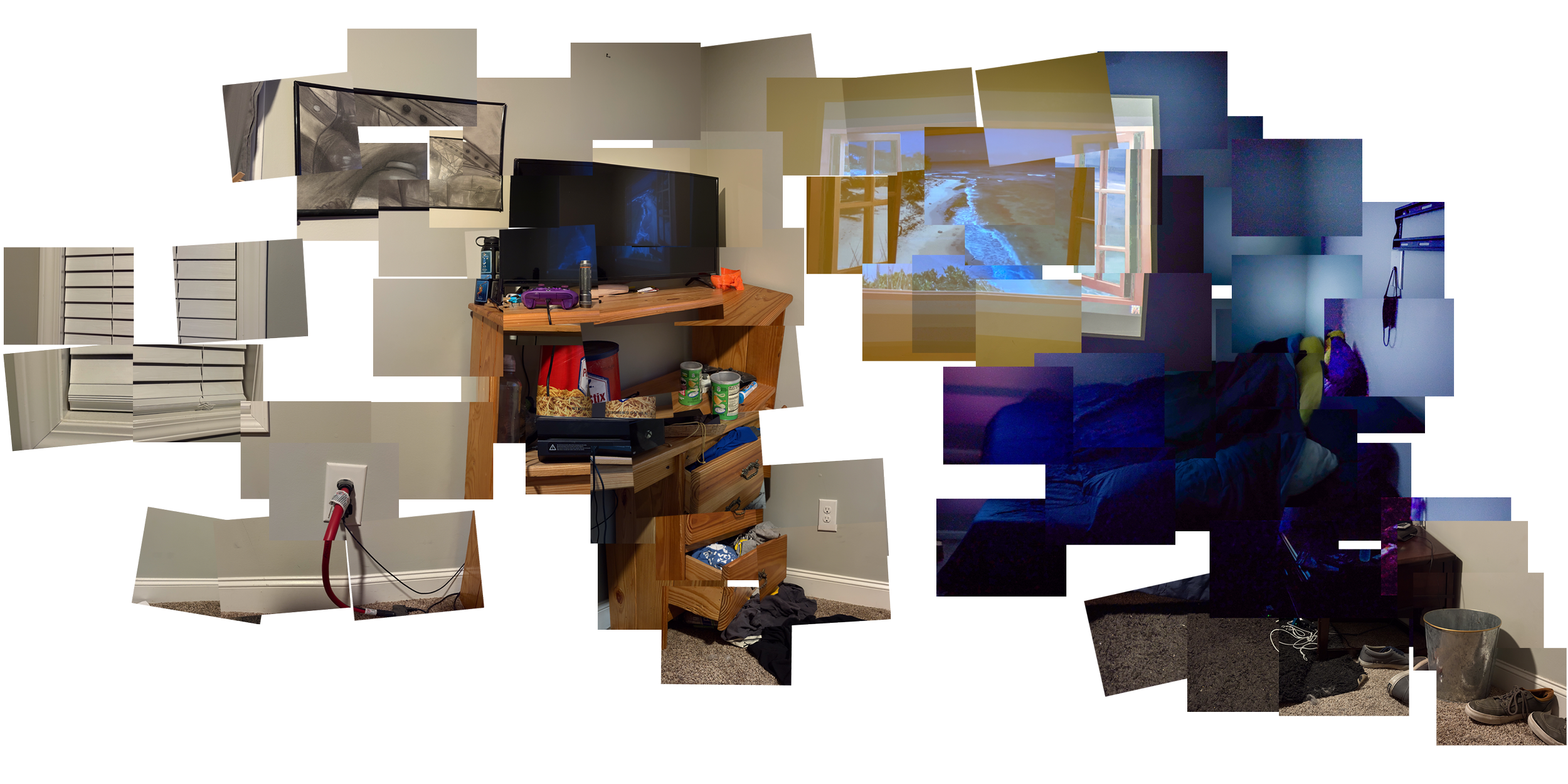 Morning Noon Night | Photographic Collage | 24x48 | 2025