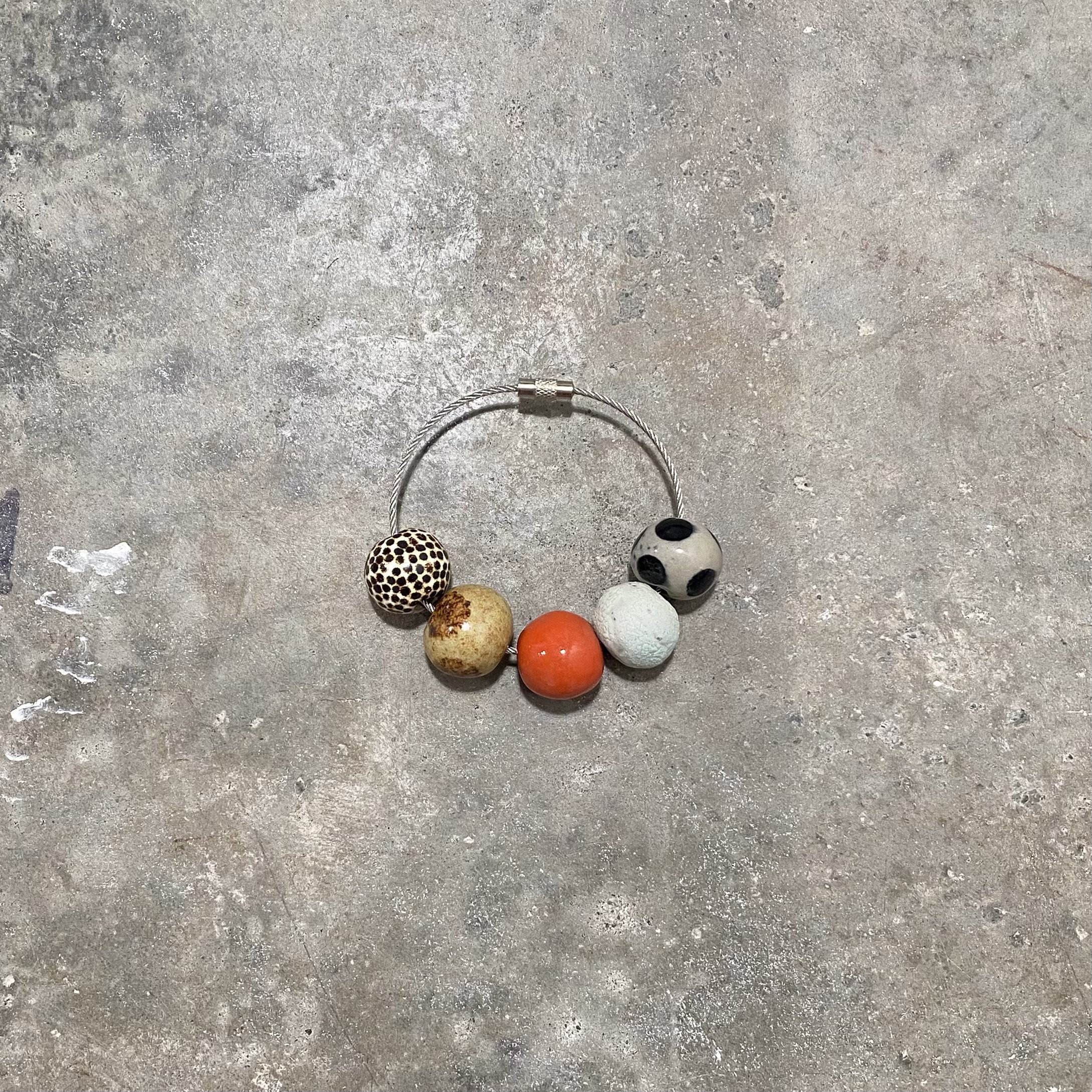 polka dots keychain
