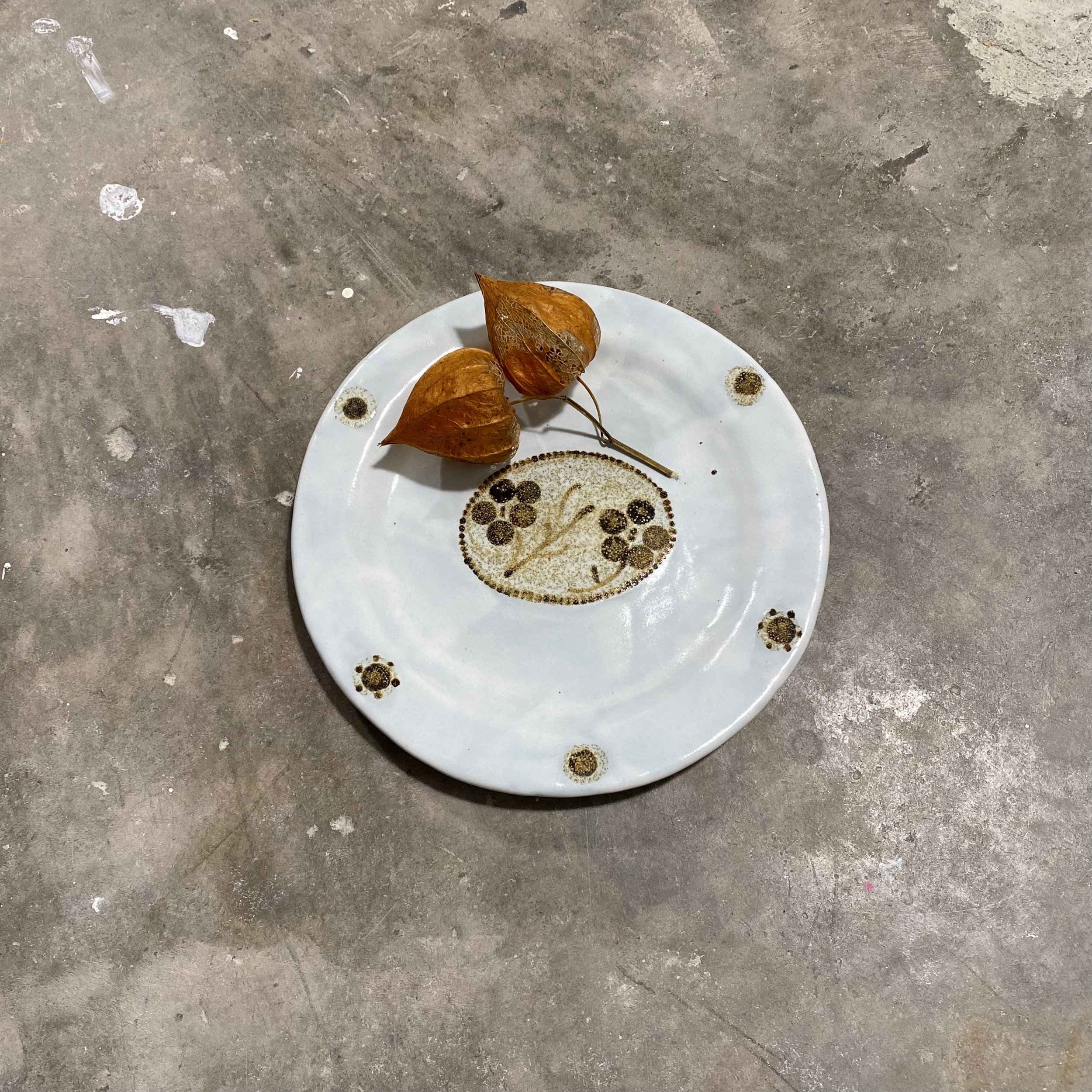 floral border plate
